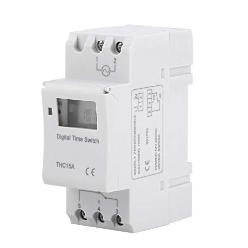 15A Digital Timer Switch - 7 Day Programmable LCD Relay Timer for Lamps, Fans & TV (12V) | Perfect for Home Automation & Energy Saving