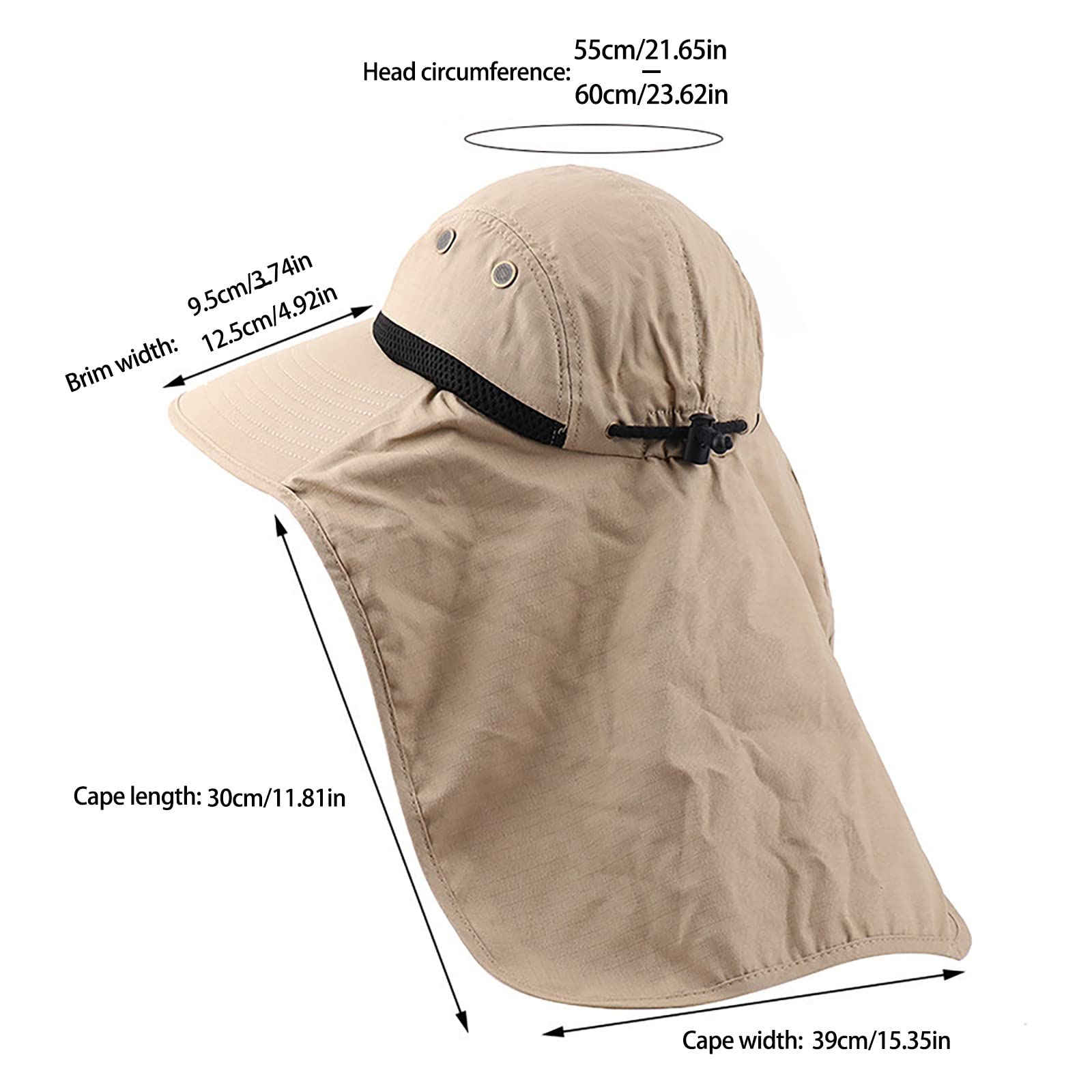 Women's & Men's Sun Protection Adjustable Hiking Hat - UPF 50+ Waterproof Fishing & Travel Hat for Outdoor Activities - One Size Fits All - Perfect for Hiking, Beach, Camping & Summer Adventures