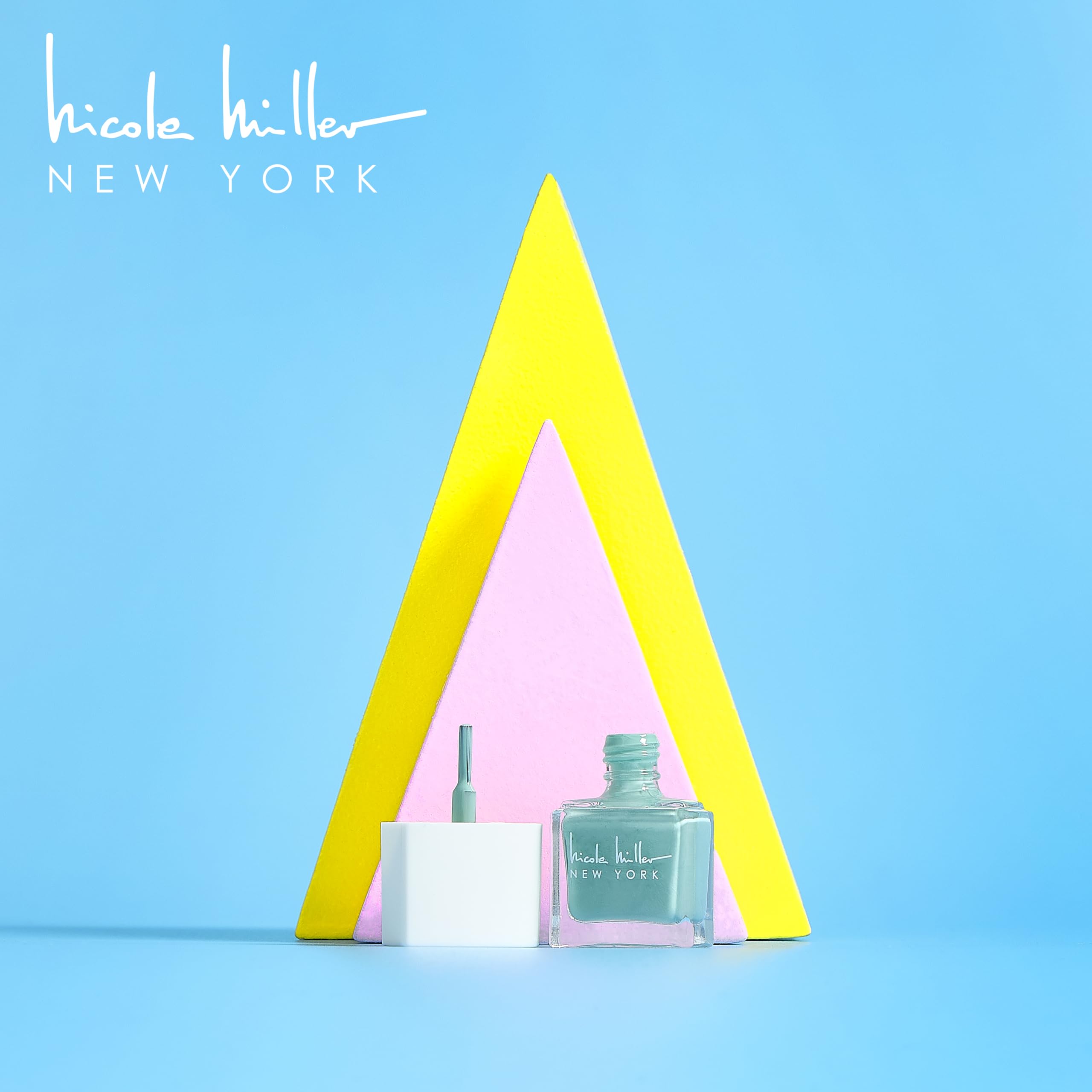 Nicole Miller New York Water-Based Easy Peel Off Long-Lasting Nail Polish Set - 15 Mini Vibrant Trendy Glossy Colors for Manicure & Pedicure at Home or Salon