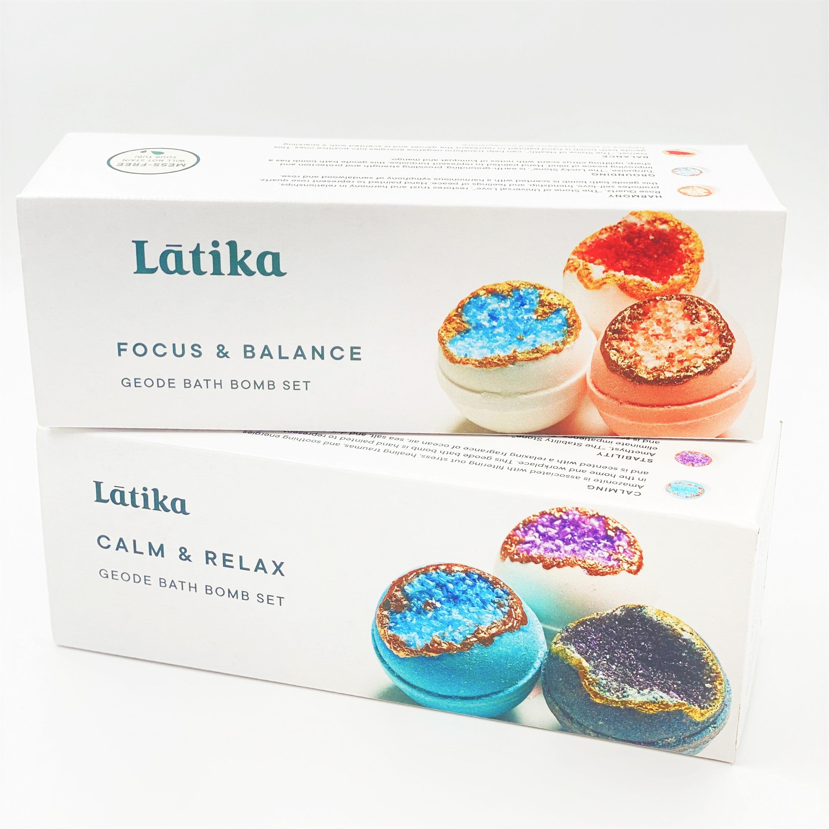 Calming Geode Bath Bomb Set for Stress Relief & Relaxation - Perfect for Spa Nights, Self-Care, and Gift Giving