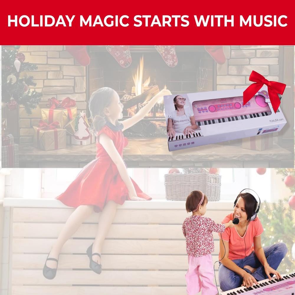 Portable Kids Piano Keyboard with Microphone Kit - 37 Key Electronic Keyboard for Children, Toddler Musical Toy with Built-in Speakers & Headphone Jack - Perfect for Home, School & Birthday Gifts