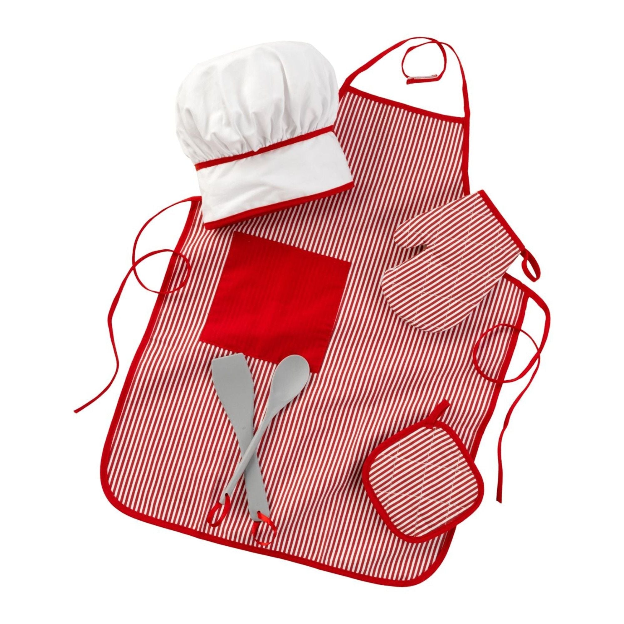 KidKraft Tasty Treats Chef Accessory Set - 12-Piece Pretend Play Kitchen Toys for Kids, Red - Perfect for Role Play & Early Childhood Development