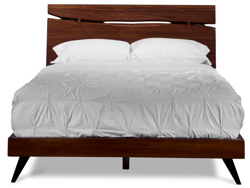 Camila 3-Piece King Bed Set in Rustic Brown Finish - Perfect for Farmhouse, Rustic & Traditional Bedroom Decor