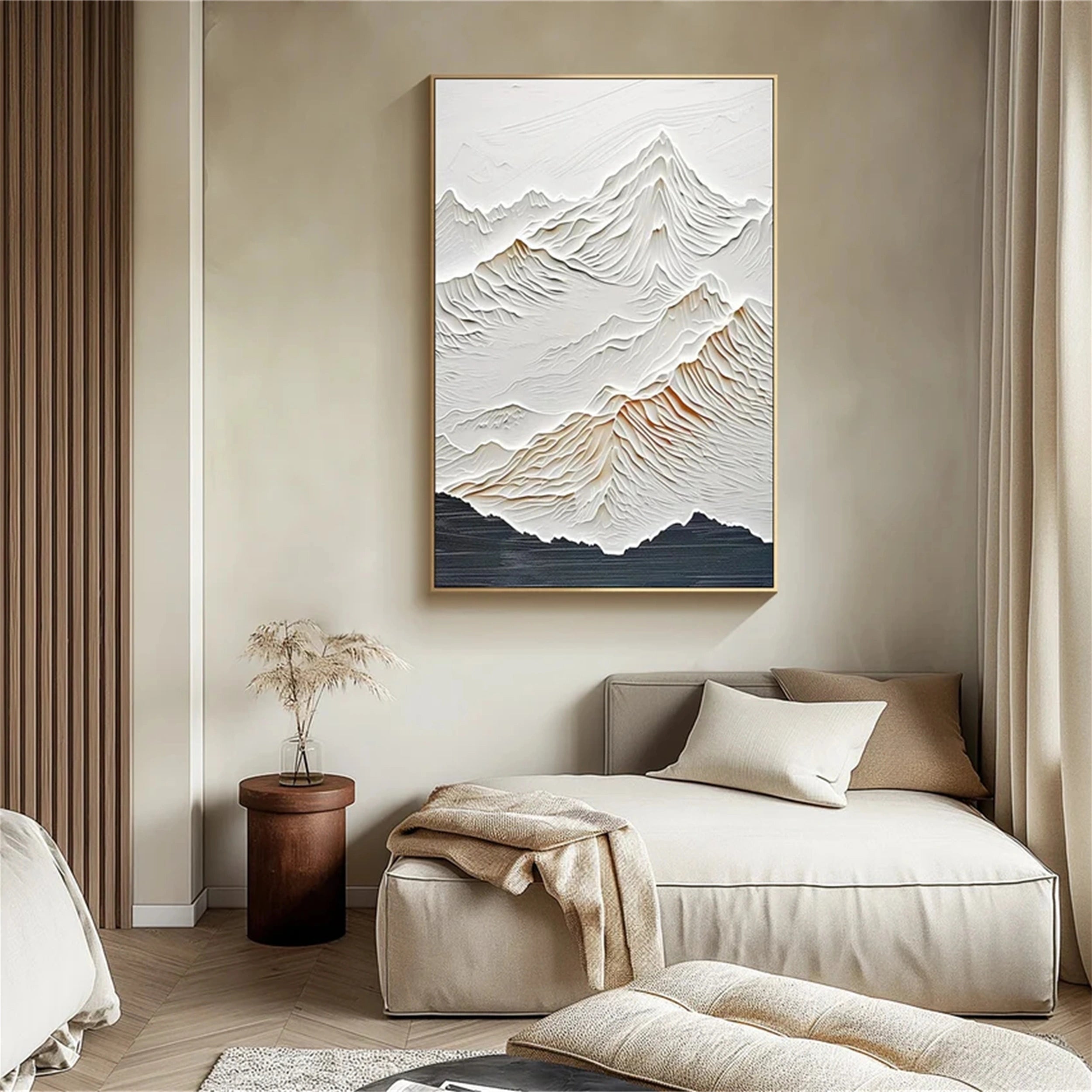 Minimalist Textured Plaster Art Painting - Abstract Wall Decor for Living Room & Bedroom | #MM159