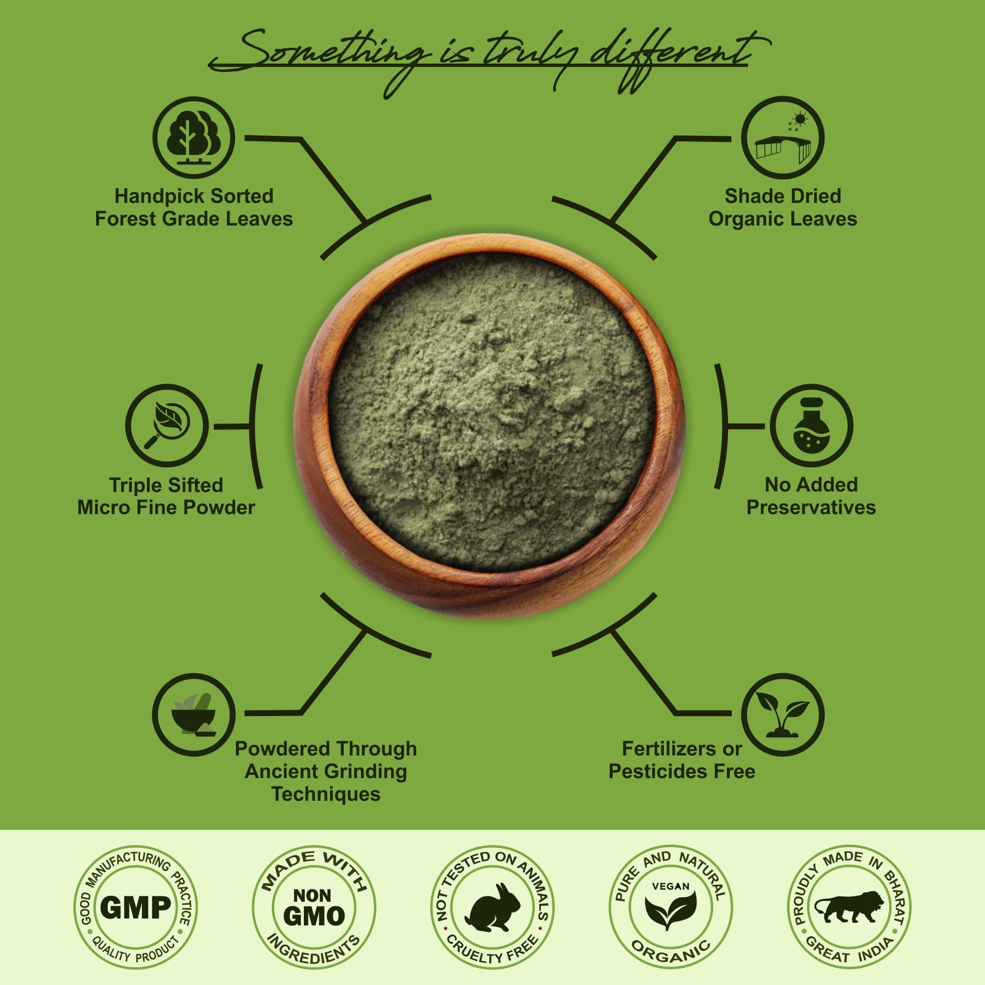 Organic Brahmi Powder (Bacopa Monnieri) 400g - Ayurvedic Herbal Supplement for Hair Growth & Volume - Promotes Thicker, Healthier Hair - Perfect for Hair Masks, Scalp Treatments & Natural Hair Care Routines