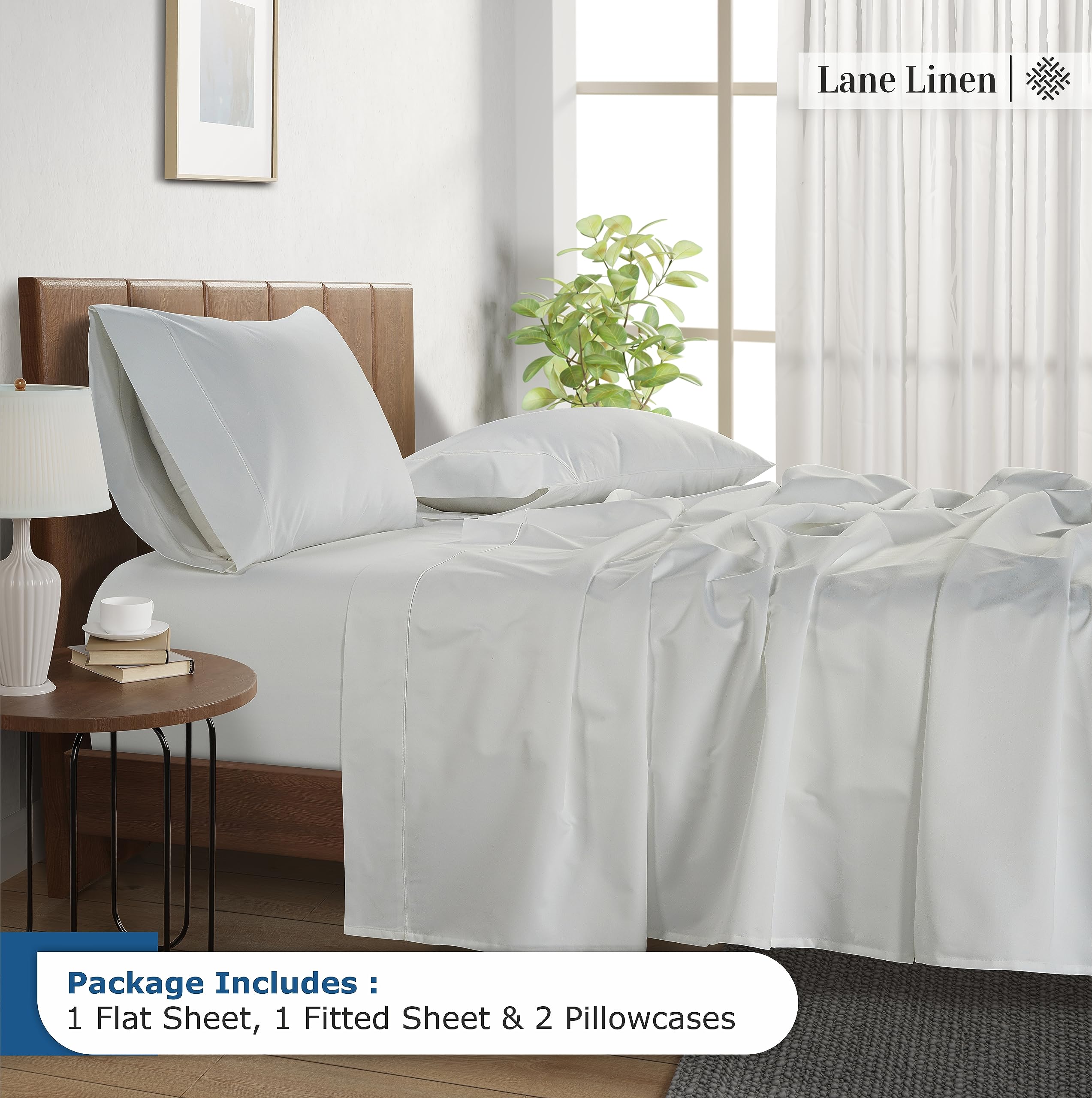 Luxury 100% Egyptian Cotton Queen Sheet Set - 1500 Thread Count, 4-Piece Sateen Bedding - Hotel Quality Deep Pocket Sheets (Fits 15