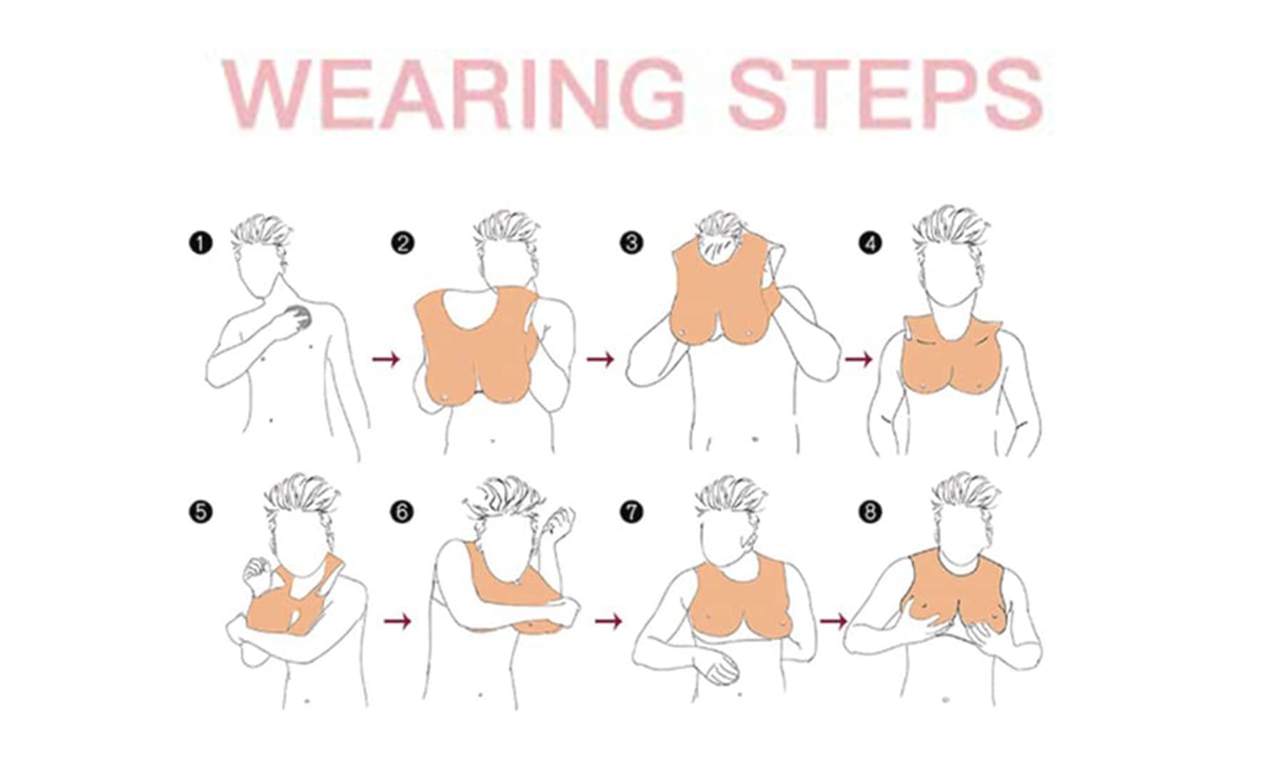 Premium C-H Cup Silicone Breast Forms with Cotton Filling - 2nd Generation Realistic Breast Plates for Crossdressers & Mastectomy | Comfortable Middle Collar Design for Daily Wear, Cosplay & Post-Surgery Recovery