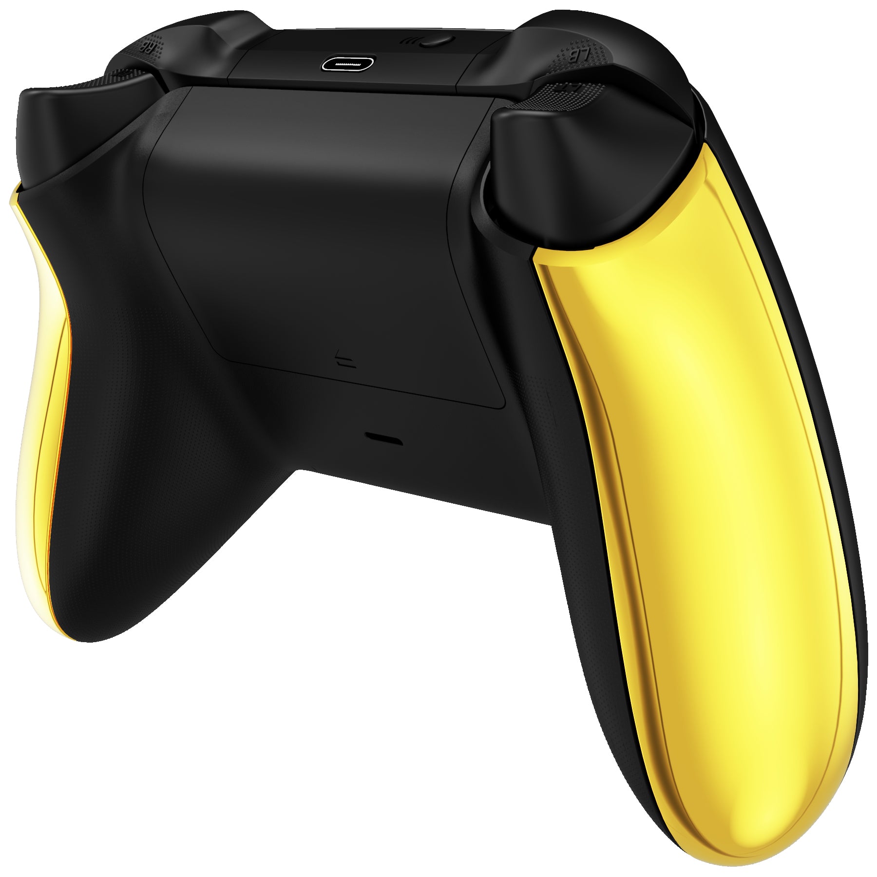 eXtremeRate Chrome Gold Touch Grip Back Panels for Xbox Series S/X Controller - Non-Slip Side Rails & Comfortable Handles - Game Improvement Replacement Parts (Controller Not Included) - Perfect for Competitive Gaming & Long Play Sessions