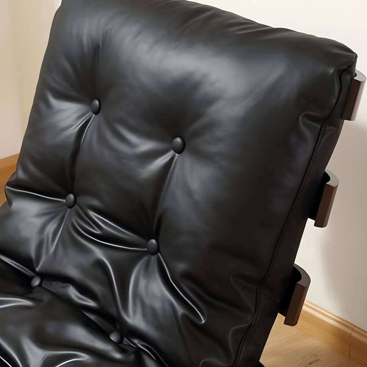 Modern Indoor Rocking Chair with Tufted Upholstery & Spindle Back - Perfect for Nursery, Living Room & Relaxation