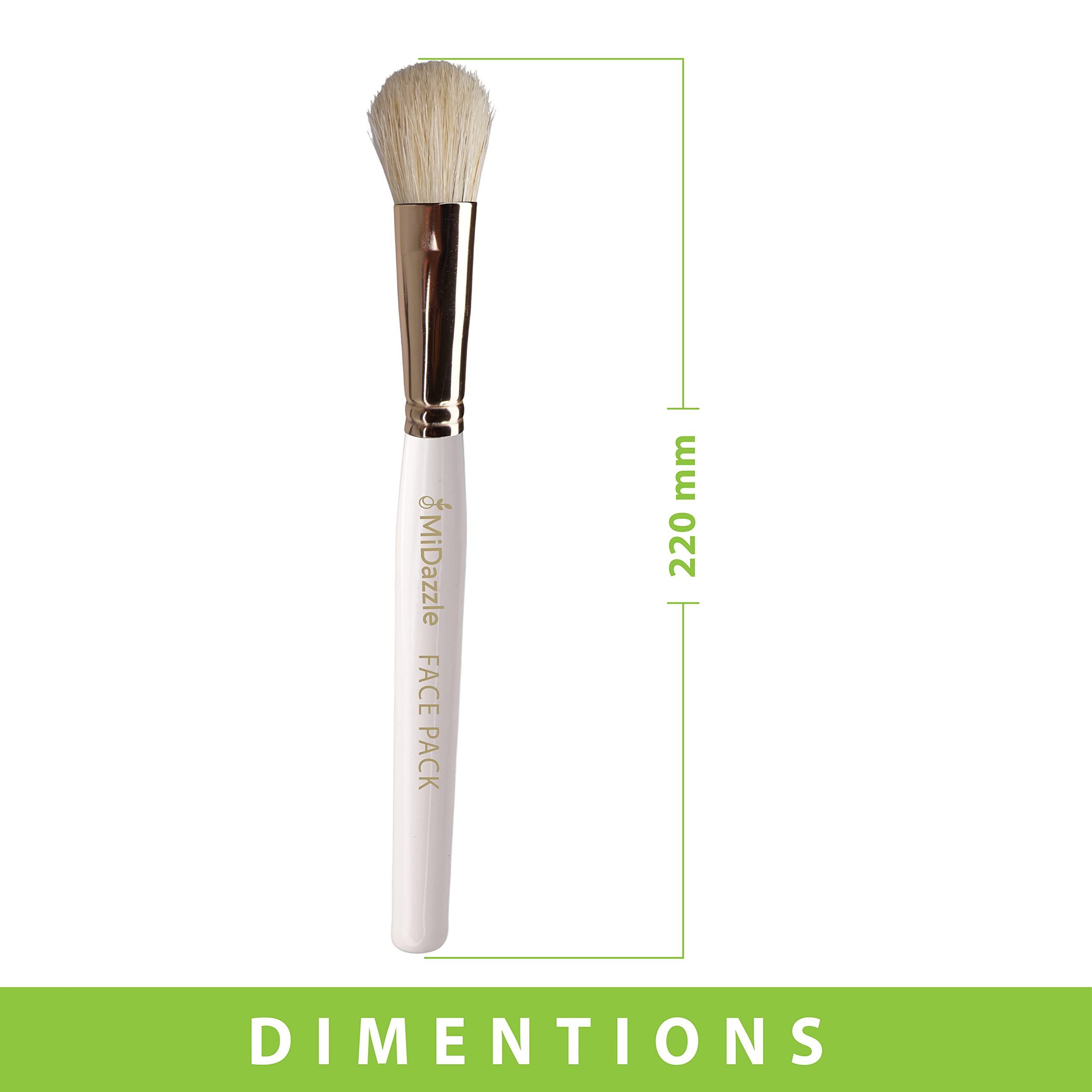 Midazzle Professional Face Pack Brush (MIMB00406) - Premium Makeup & Skincare Brush for Smooth Application - Perfect for Facials, Masks & Spa Treatments at Home