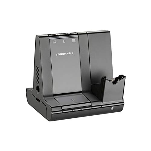 Plantronics SAVI 8200 Series W8220-M Wireless DECT Headset with HL10 Straight Plug Lifter - Certified for Skype for Business & Microsoft Teams | Noise-Canceling Office Headset for Professionals, Call Centers & Remote Work