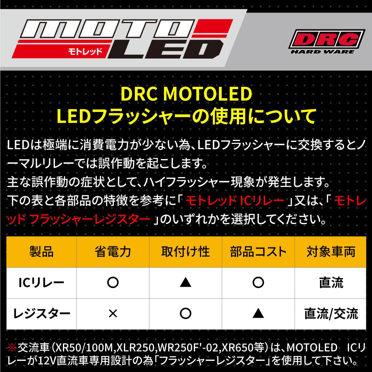 DRC ZETA MotoLed 602 LED Flashers - High Visibility Motorcycle Safety Lights for Night Riding & Emergency Signaling