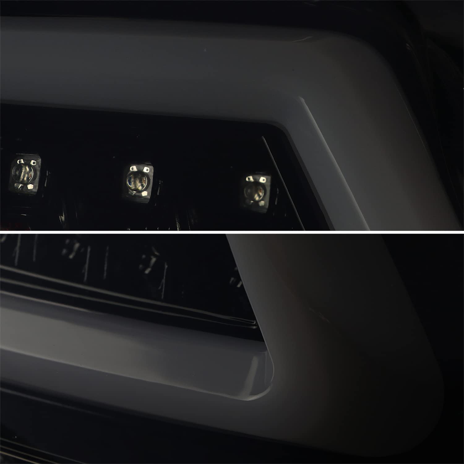 Spec-D Tuning Black Smoke LED Tail Lights with White Sequential LED Tube - Compatible with 2015-2021 Subaru WRX & WRX STI (Left + Right Pair) - Upgrade Your Car's Style & Visibility for Night Driving