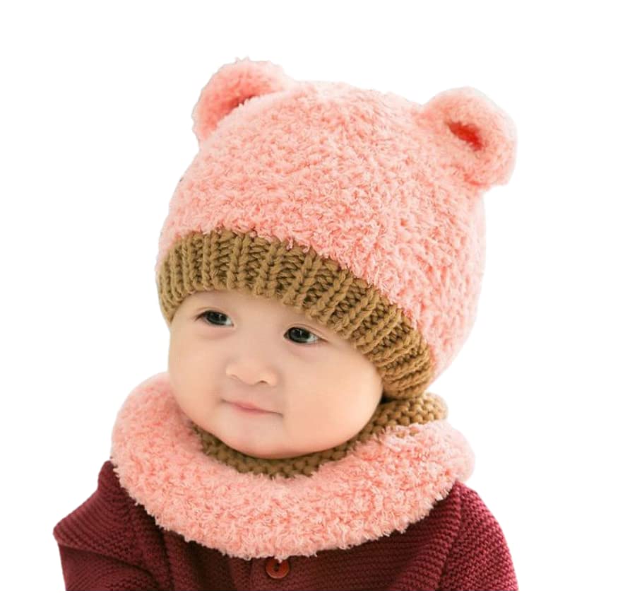TopiBaaz Kids Winter Balaclava - Warm Plush Faux Fur Ski Mask & Beanie Set for Baby Boys & Girls (6 Months to 4 Years) | Cold Weather Protection for Outdoor Play, Snow Sports & Winter Adventures