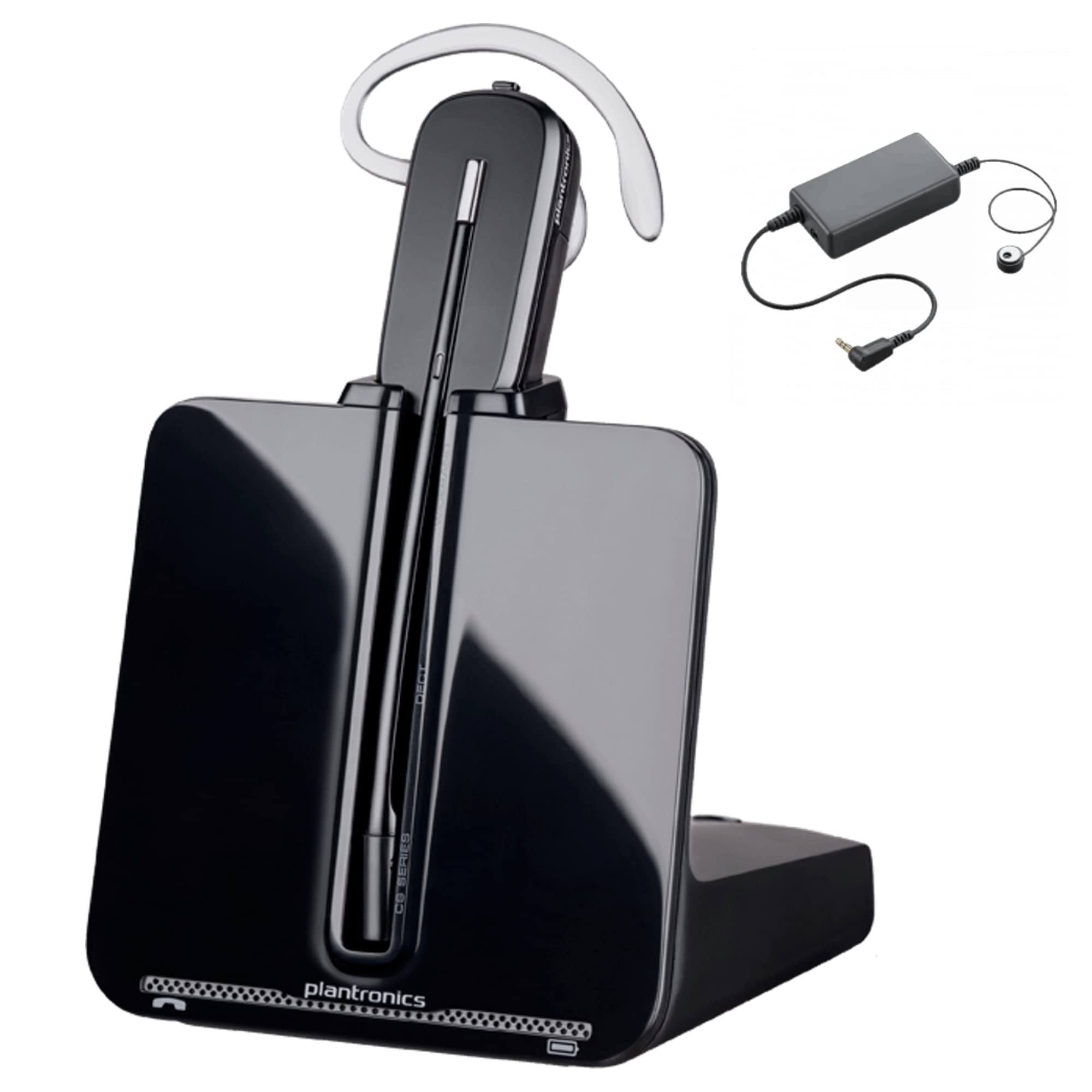 Plantronics CS540 Wireless DECT Headset with Noise Canceling - Compatible with ShoreTel & VoIP Phones - Black Office Headset for Call Centers & Remote Work