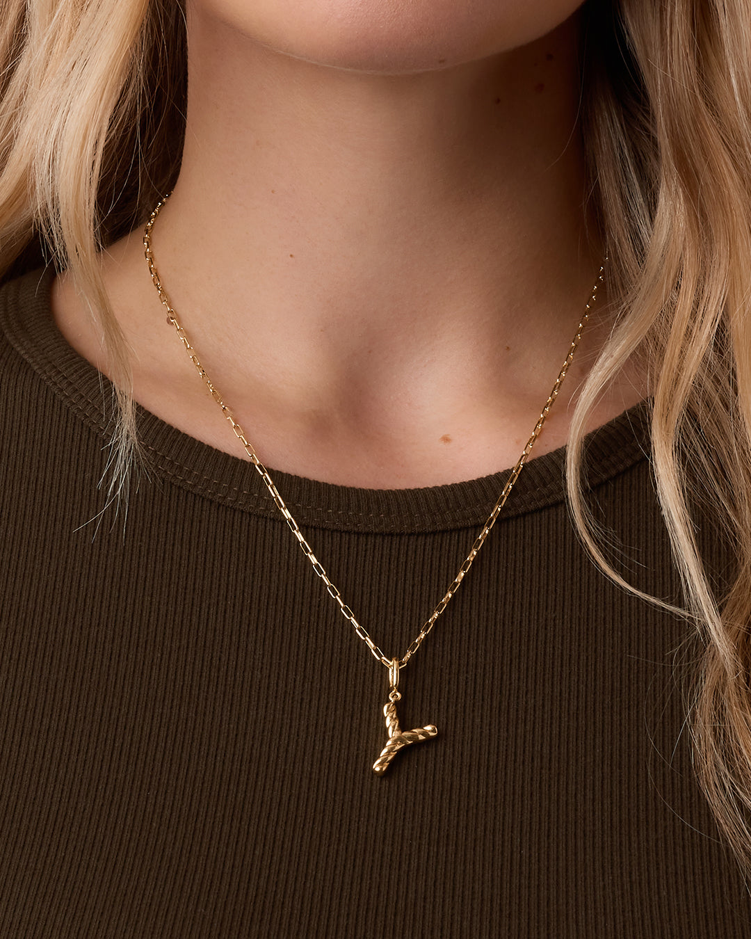 Alphabet Statement Charm Necklace for Women - Crew Letter Pendant Jewelry - Perfect for Layering, Gifts & Everyday Wear