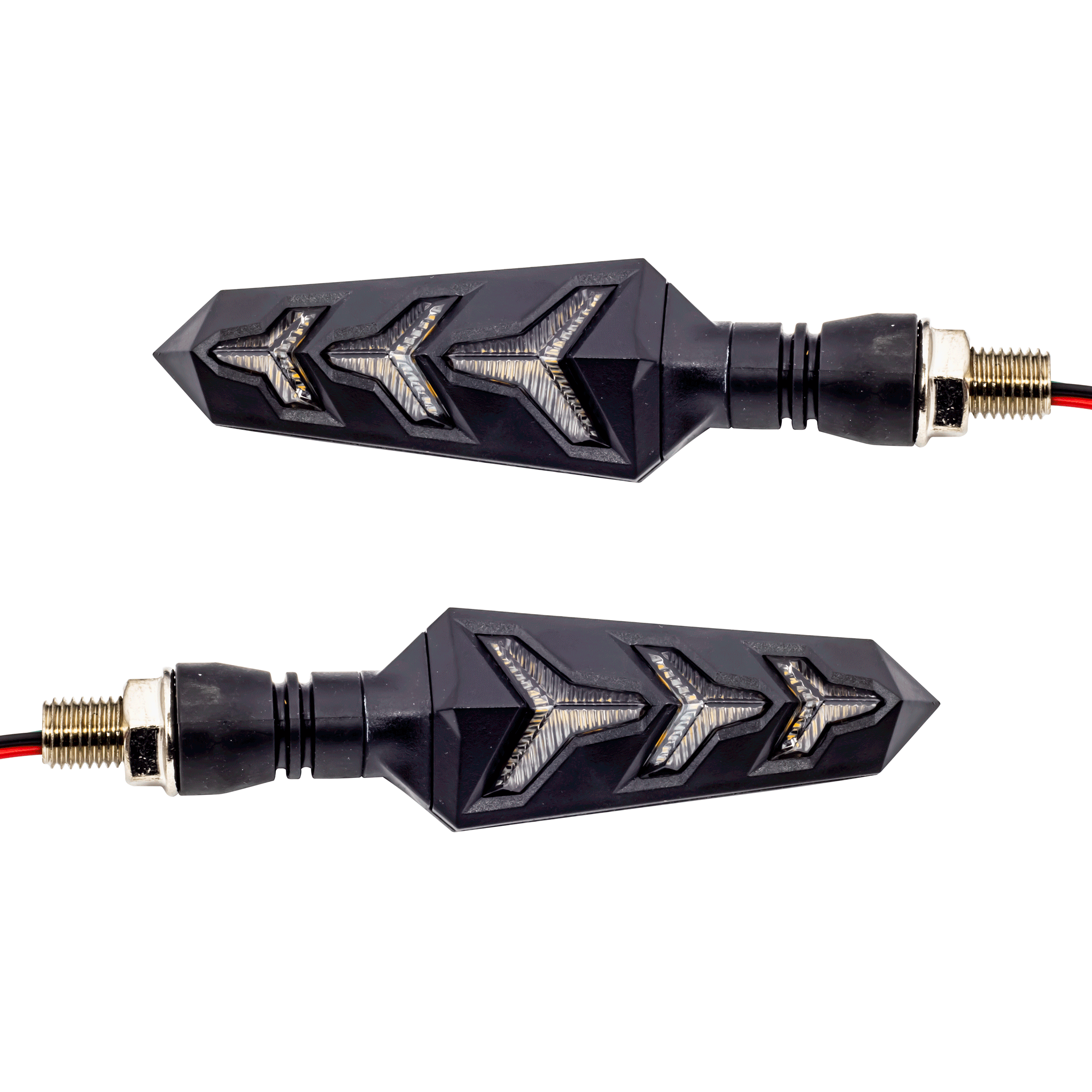 Eagle Lights MOTOFLOW LED Front Turn Signals with Sequential Turn Signal - Motorcycle LED Indicator Lights for Harley, Honda, Yamaha - Perfect for Night Riding & Enhanced Safety