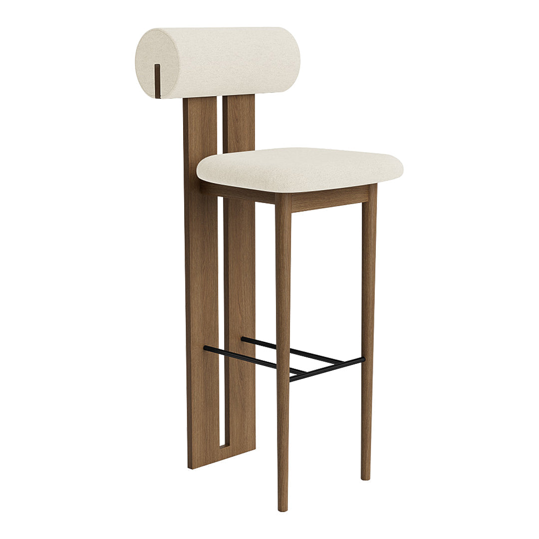 Hansen Hyldahl Hippo Bar Chair by Norr11 - Modern Scandinavian Stool for Kitchen, Dining & Bar Counter - Perfect for Home, Cafe & Restaurant Use