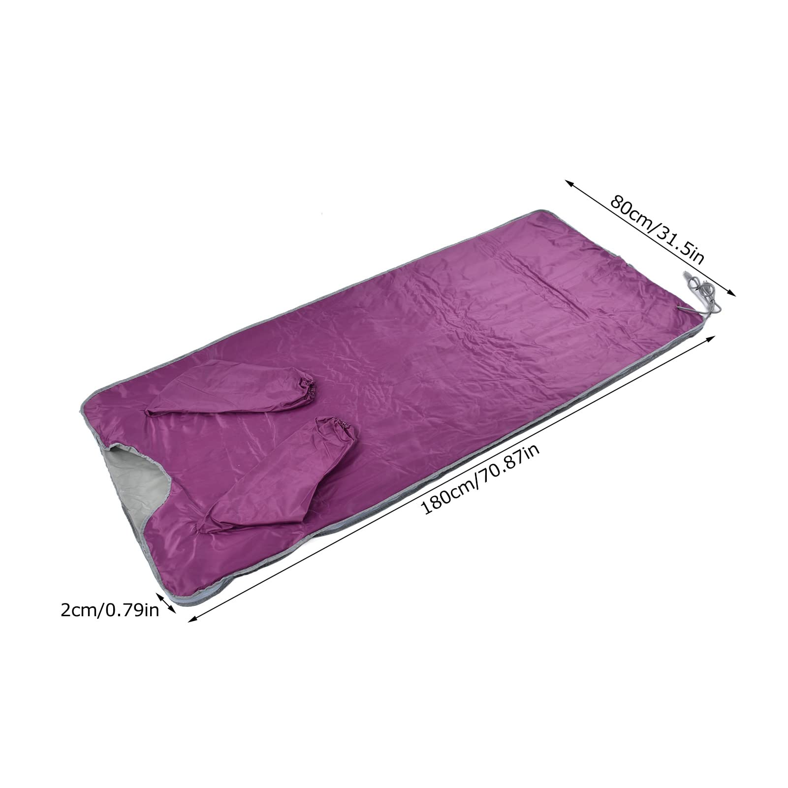 Entatial Detox Heat Blanket - Odorless Far Infrared Sauna Blanket with Sleeves for Weight Loss & Relaxation | Portable Home Spa Therapy for Detox, Pain Relief & Better Sleep