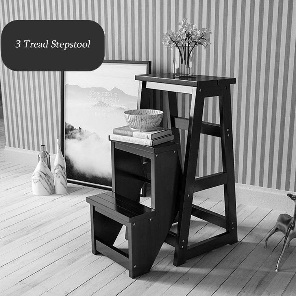 FADUNI Solid Wood Folding Step Stool for Home - Multifunctional Indoor Climbing Stool, Wooden Ladder Stool for Kitchen, Bathroom & Kids - Non-Slip, Portable & Space-Saving Step Stool for Adults
