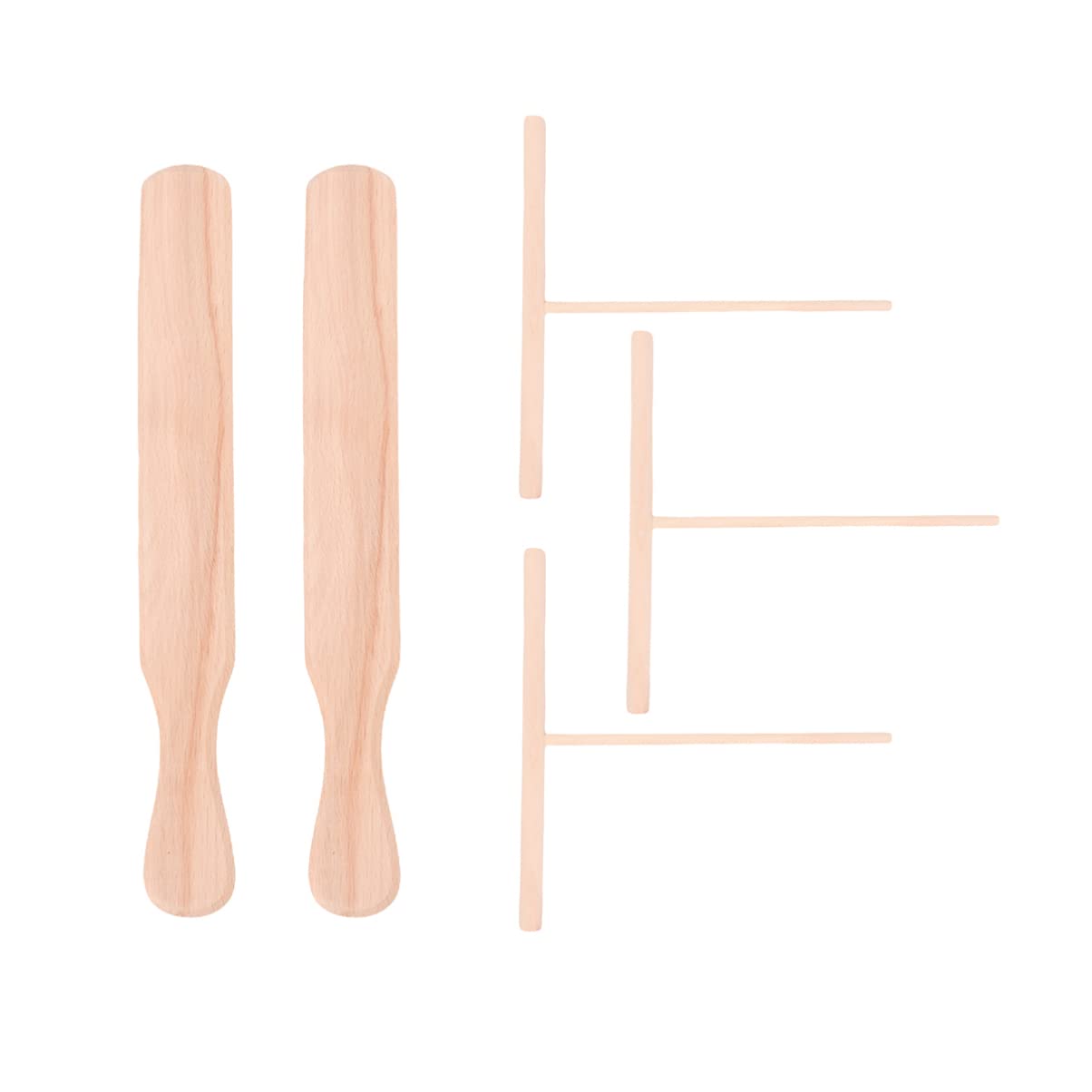 5-Piece Wooden Spatula Set - Handcrafted Wooden Spreader, Turner & Cooking Utensils for Breakfast, Baking & Kitchen Use - Natural Wood Cooking Tools for Pancakes, Eggs & Non-Stick Pans