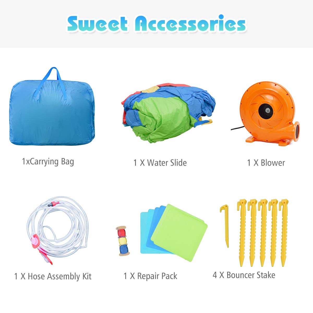 BOUNTECH Inflatable Water Slide for Kids & Adults - Hippo Themed Backyard Water Park with Long Slide, Splash Pool & 740W Blower | Outdoor Summer Party Toy, Birthday Gift for Toddlers & Children | Perfect for Backyard Fun, Pool Parties & Summer Gatherings