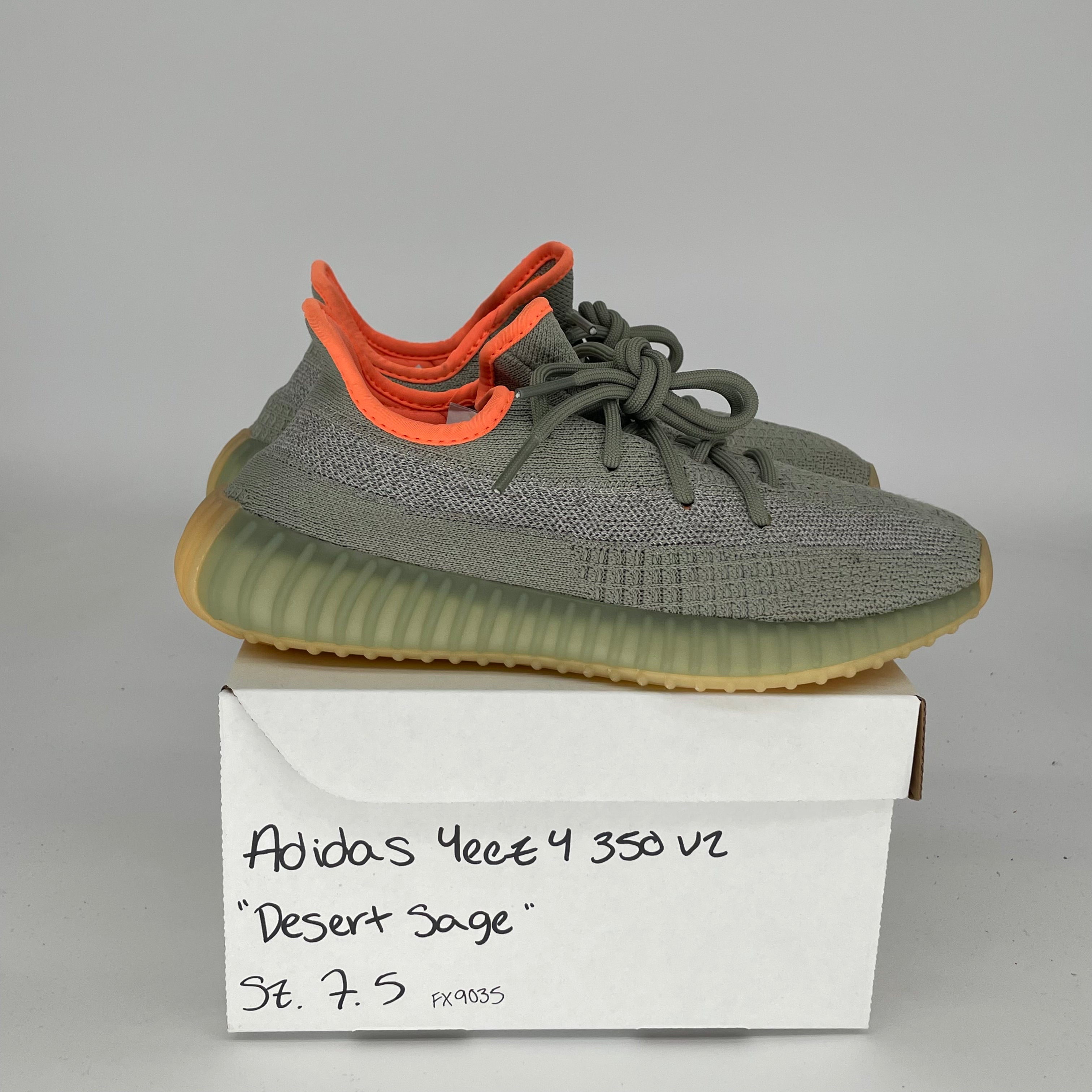 Adidas Yeezy Boost 350 V2 Desert Sage - Men's Running Shoes Size 7.5 (FX9035) | Comfortable Sneakers for Gym, Jogging & Casual Wear