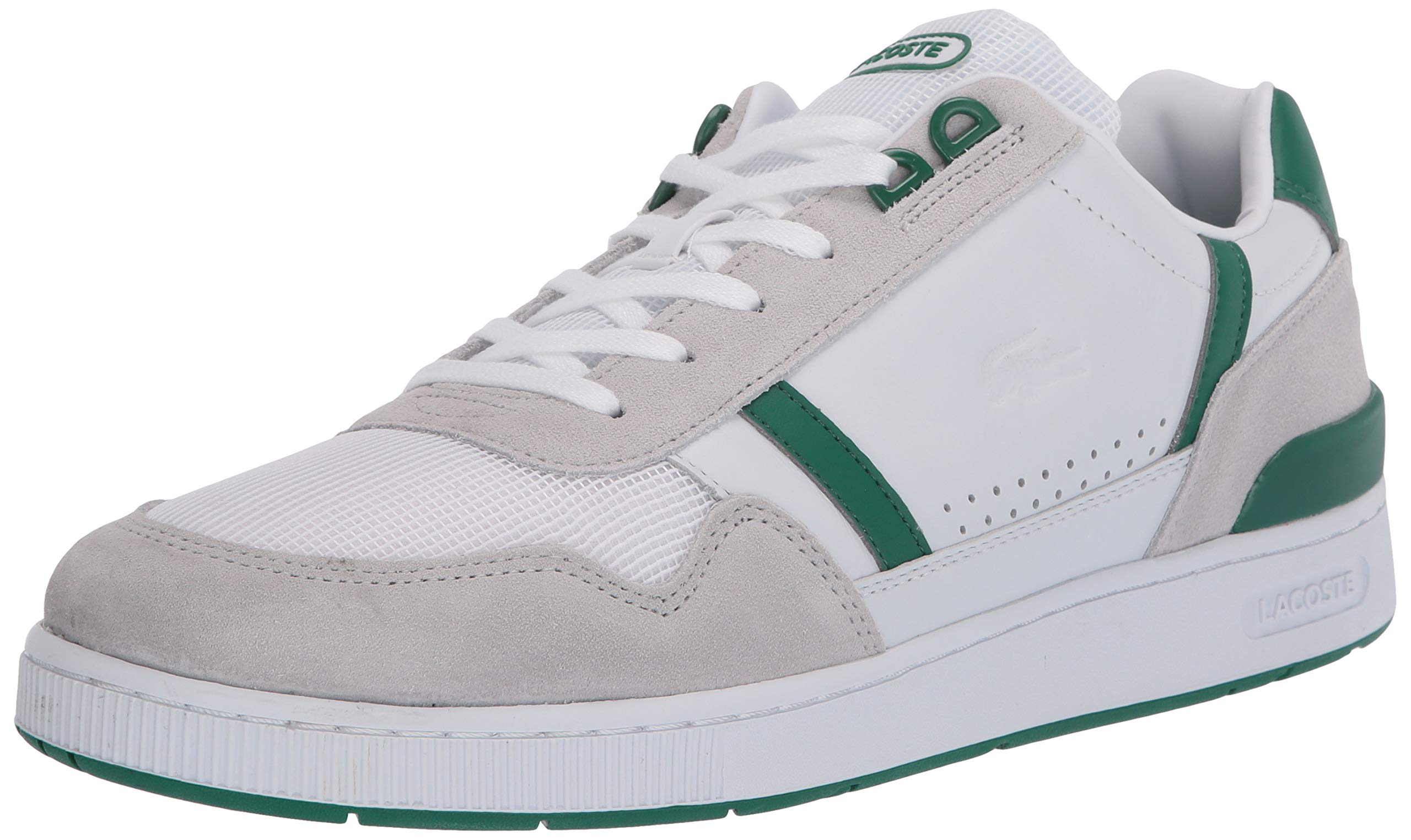 Lacoste Men's T-Clip Sneakers - Classic White Leather Casual Shoes for Men | Comfortable Walking & Everyday Wear | Perfect for Office, Travel & Street Style