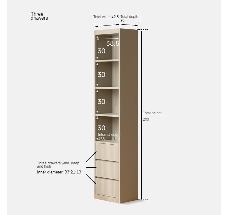 Premium Poplar Solid Wood Bookcase - Light Luxury Style for Home Office, Living Room & Library | Modern Wooden Bookshelf Organizer