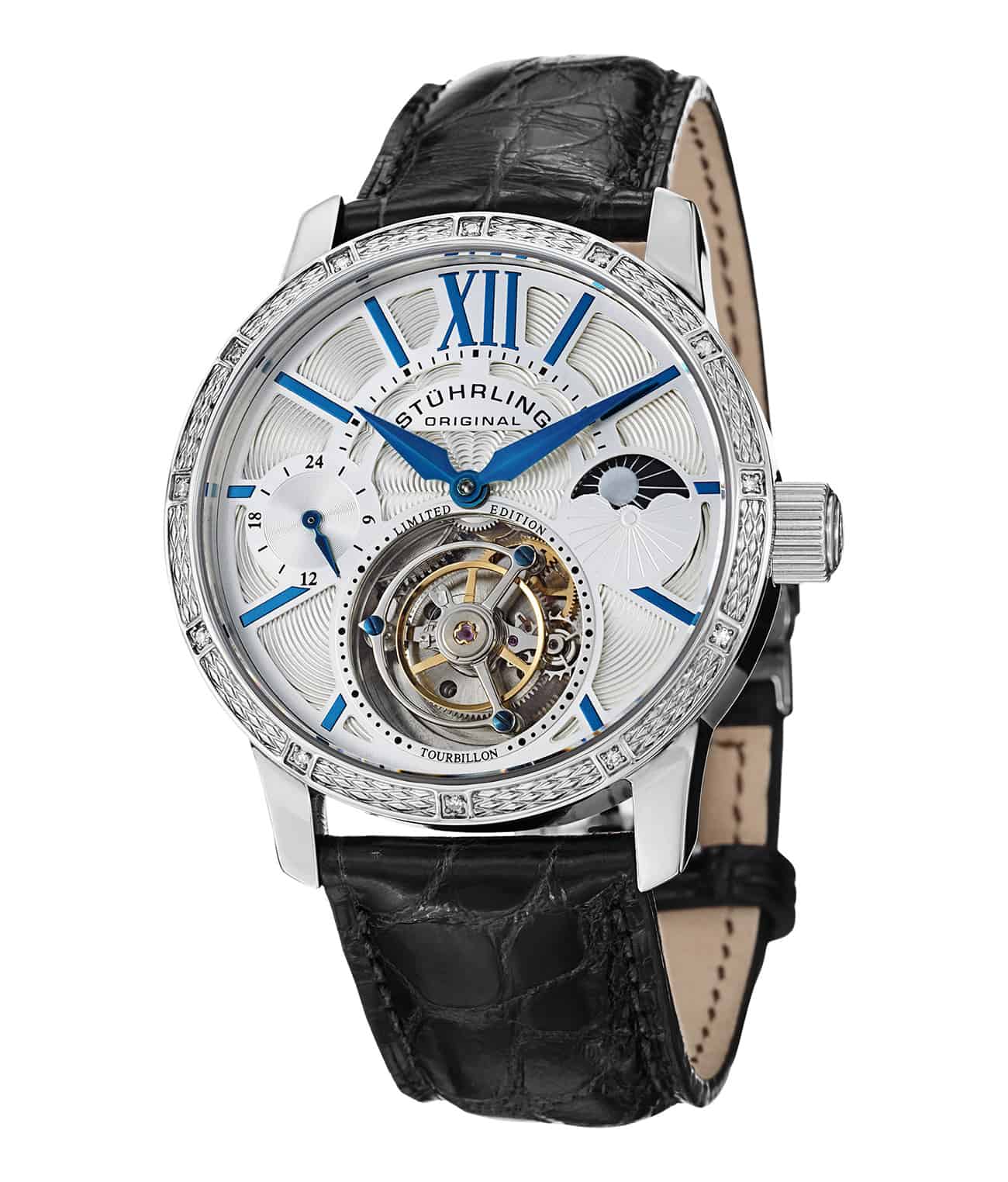 Luxury Diamond Imperium Tourbillon 296DS Hand-Wound Watch - 42mm Men's Mechanical Timepiece for Formal Events & Business Meetings