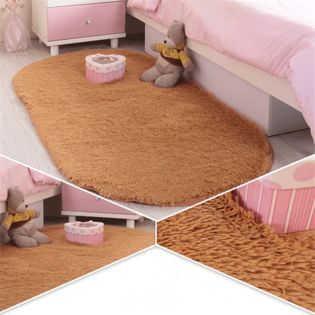 Super Soft Kids Room Rug - Non-Slip Shaggy Area Carpet for Children's Bedroom & Playroom - Cozy Home Decor for Toddler Safety & Comfort