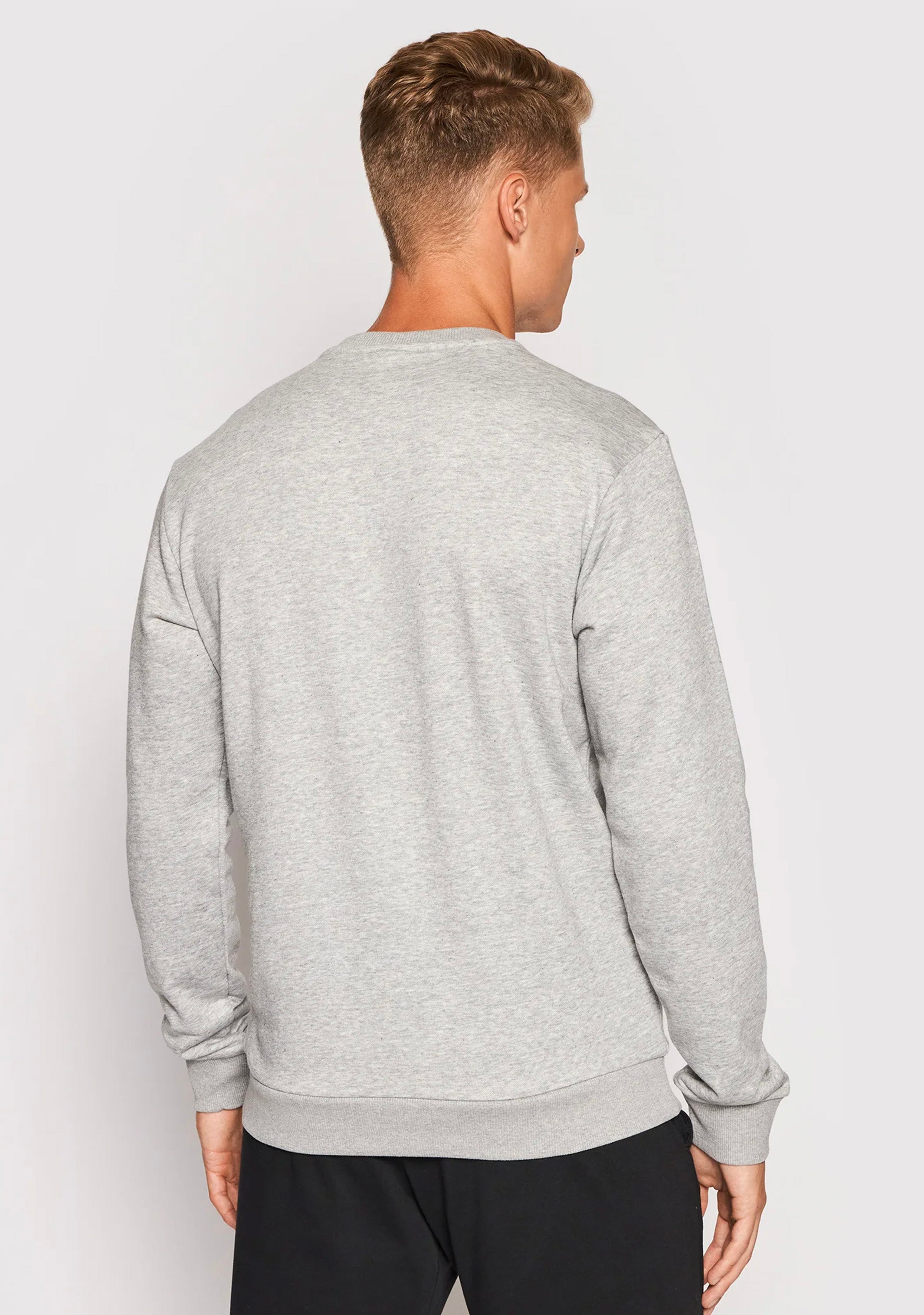 Adidas Men's Big Logo Sweatshirt - Gray Cotton Pullover Hoodie for Casual Wear, Gym & Street Style