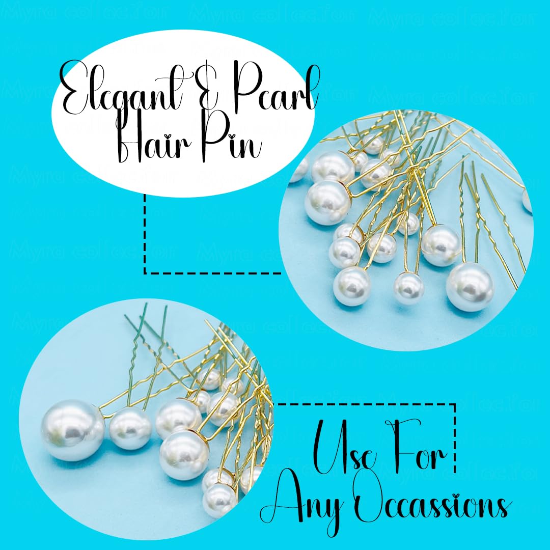 18Pcs White Pearl Hair Pins - Elegant Bridal Wedding Hair Accessories for Women & Girls