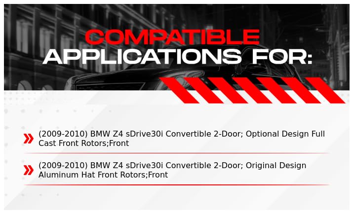 R1 Concepts Premium Front Brake Kit for 2009-2010 BMW Z4 - Ceramic Brake Pads & Rotors | High-Performance Braking System | Perfect for Daily Driving & Sporty Road Trips