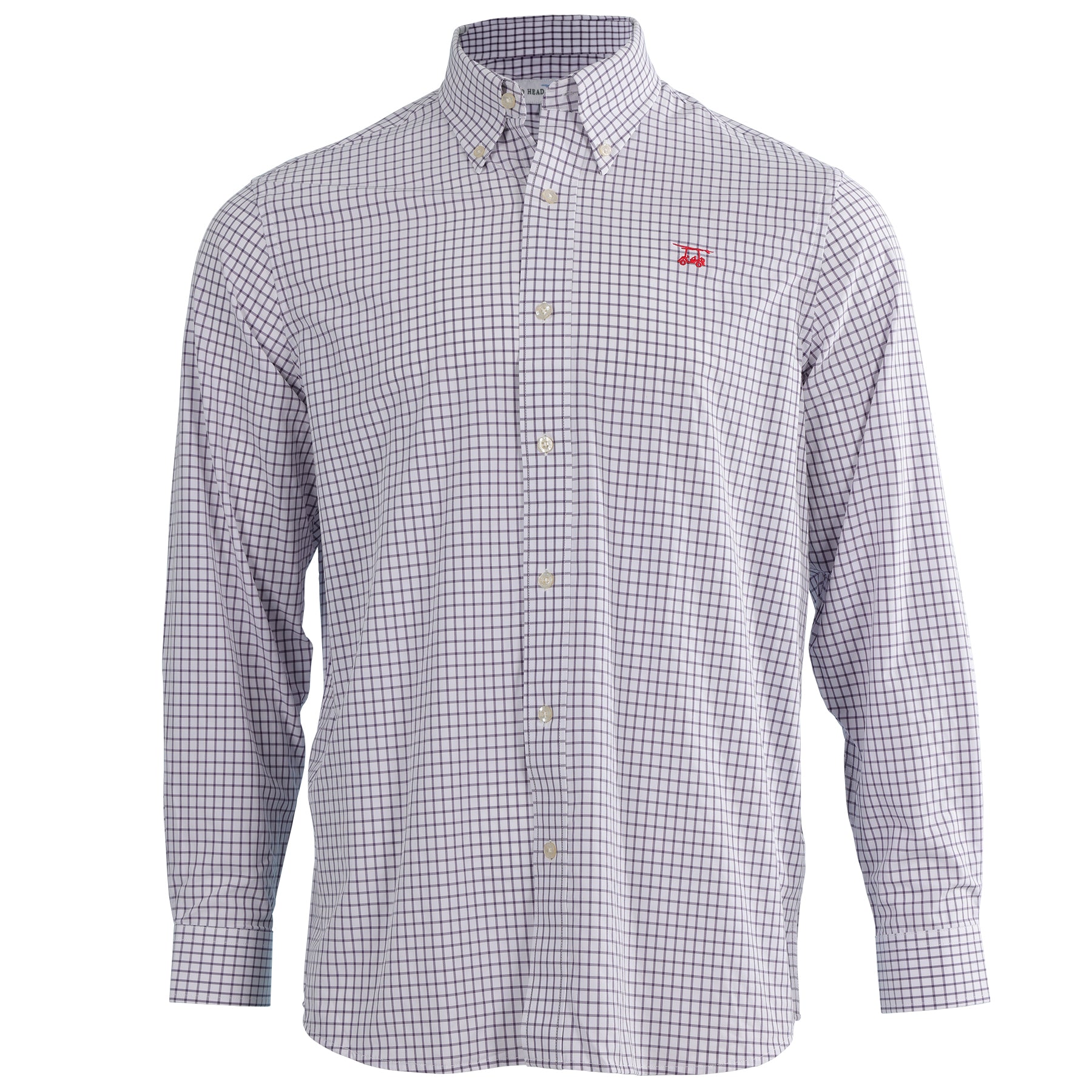 Islander Button Down Shirt for Men - White with Medieval Check Pattern | Casual & Business Wear | Perfect for Office, Dates & Outdoor Events