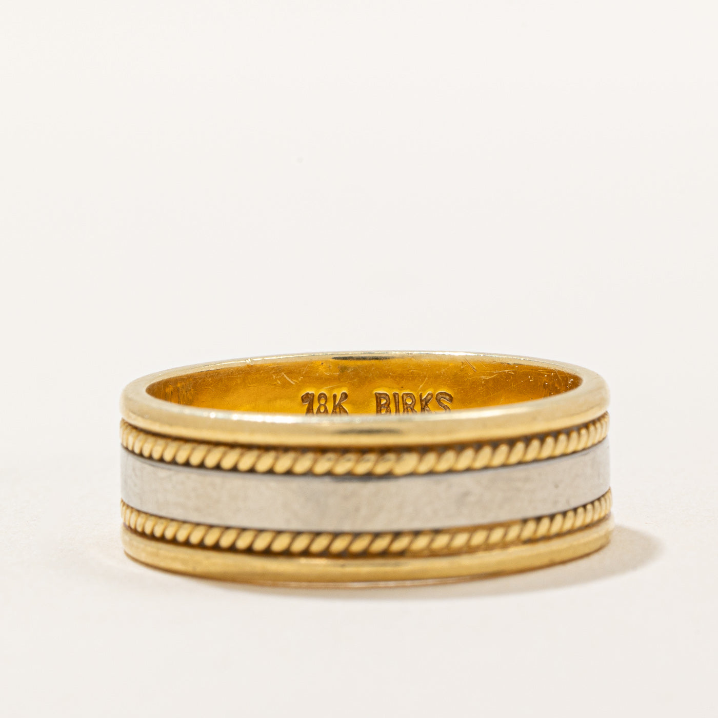 18k Two Tone Gold Ring for Women | Size 9.5 | Elegant Stackable Ring for Everyday Wear, Anniversary Gift & Special Occasions