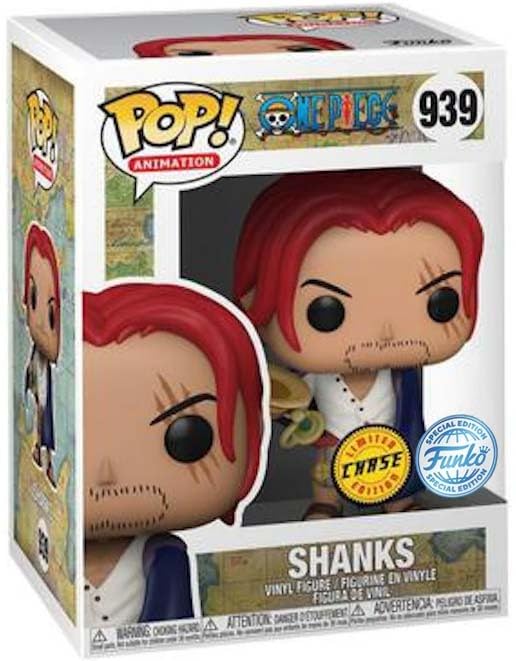 Funko Pop! One Piece Shanks Chase Special Edition 939 - Anime Figure Protector Case for Display & Collection