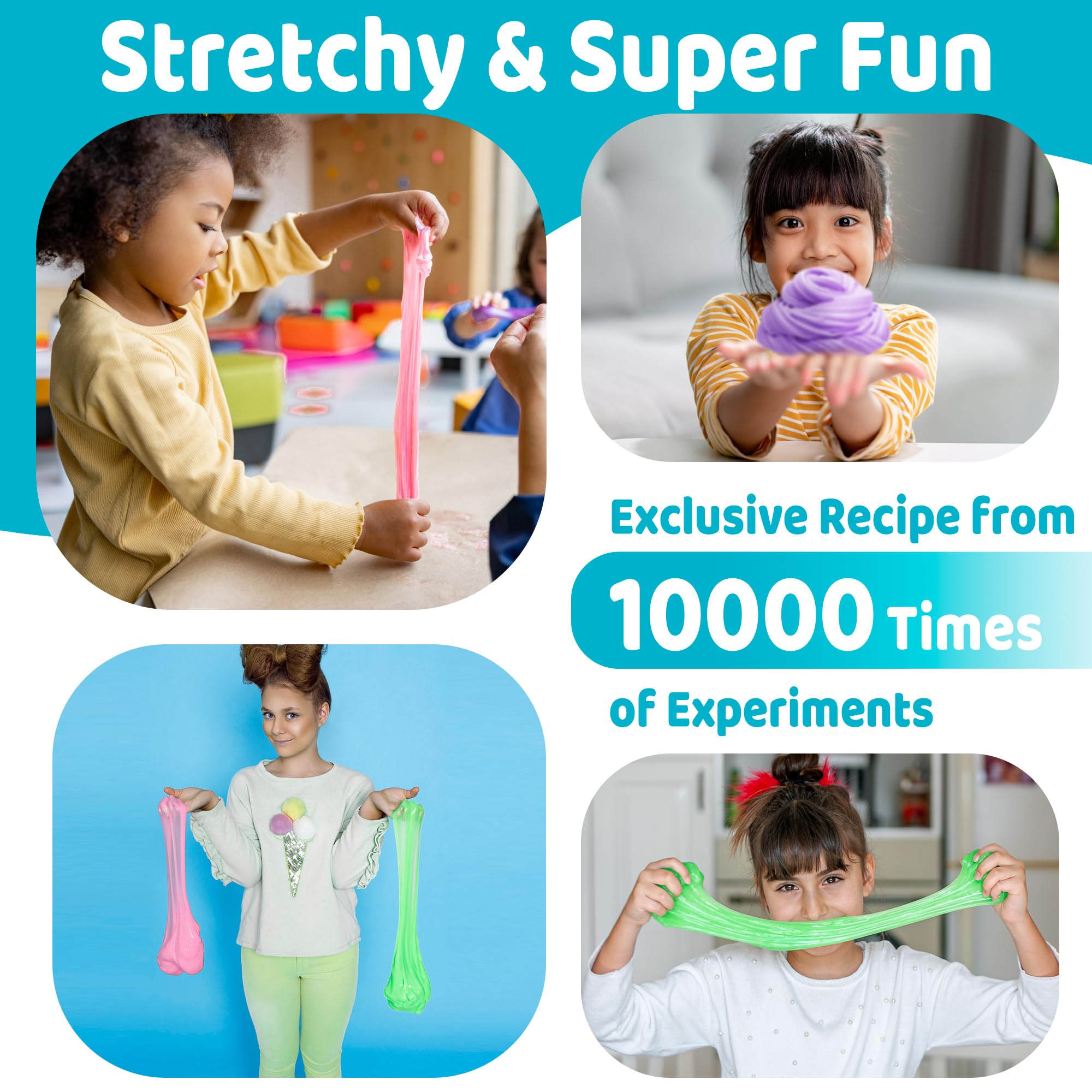 Easter Slime Kit for Kids - 6 Pack Safe & Fluffy DIY Slime for Boys & Girls - Stress Relief Sensory Toy for Toddlers & Classroom Activities - Perfect Easter Gifts for Children (Party, Playtime, Arts & Crafts)
