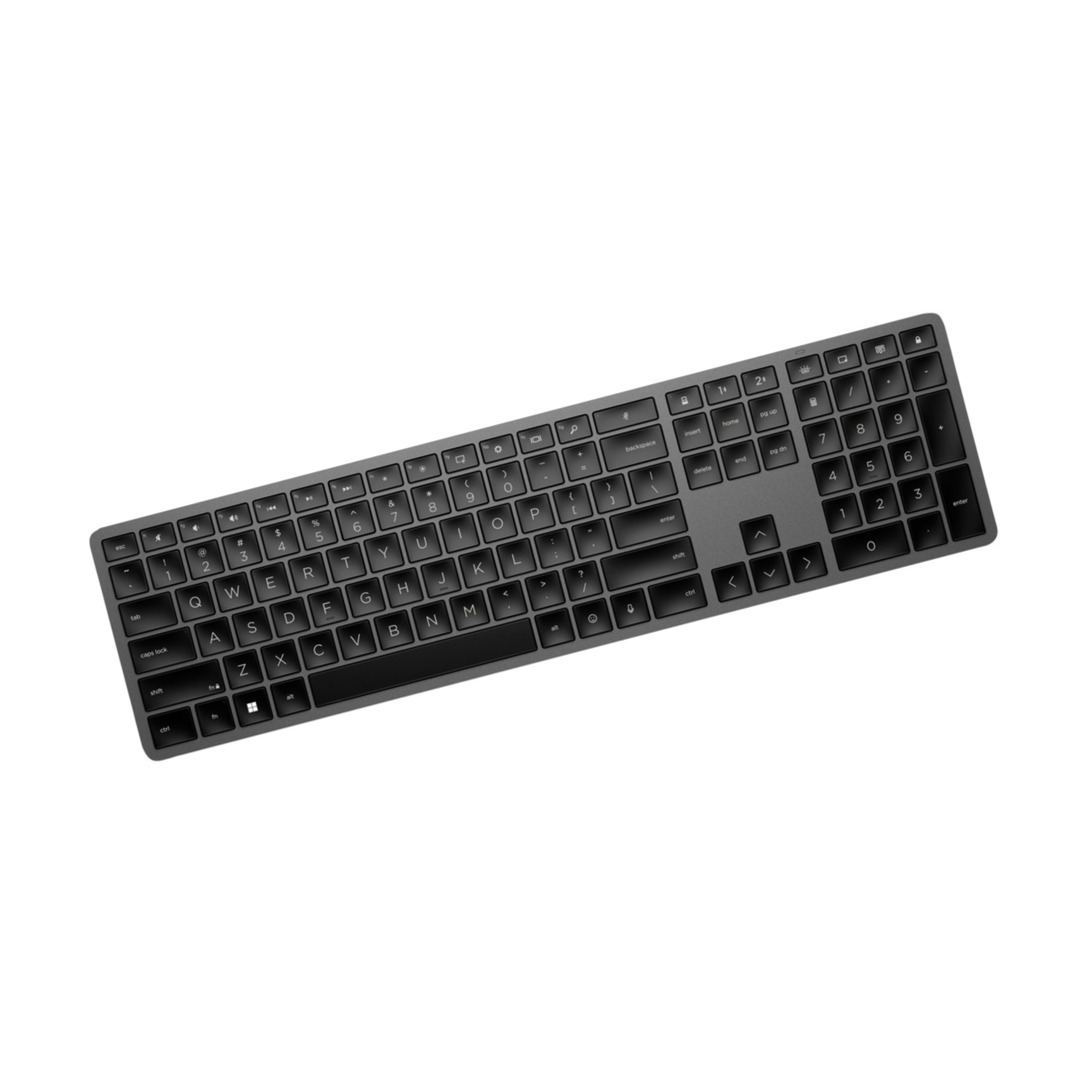 HP 975 Wireless Keyboard - Ergonomic Full-Size Wireless Computer Keyboard with Quiet Keys for Office, Home & Gaming Use