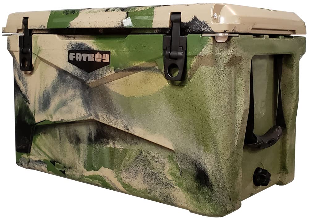 Fatboy 45 Quart Roto Molded Hard Sided Cooler - Army Camo | Heavy Duty Cooler for Camping, Fishing, Tailgating & Outdoor Adventures