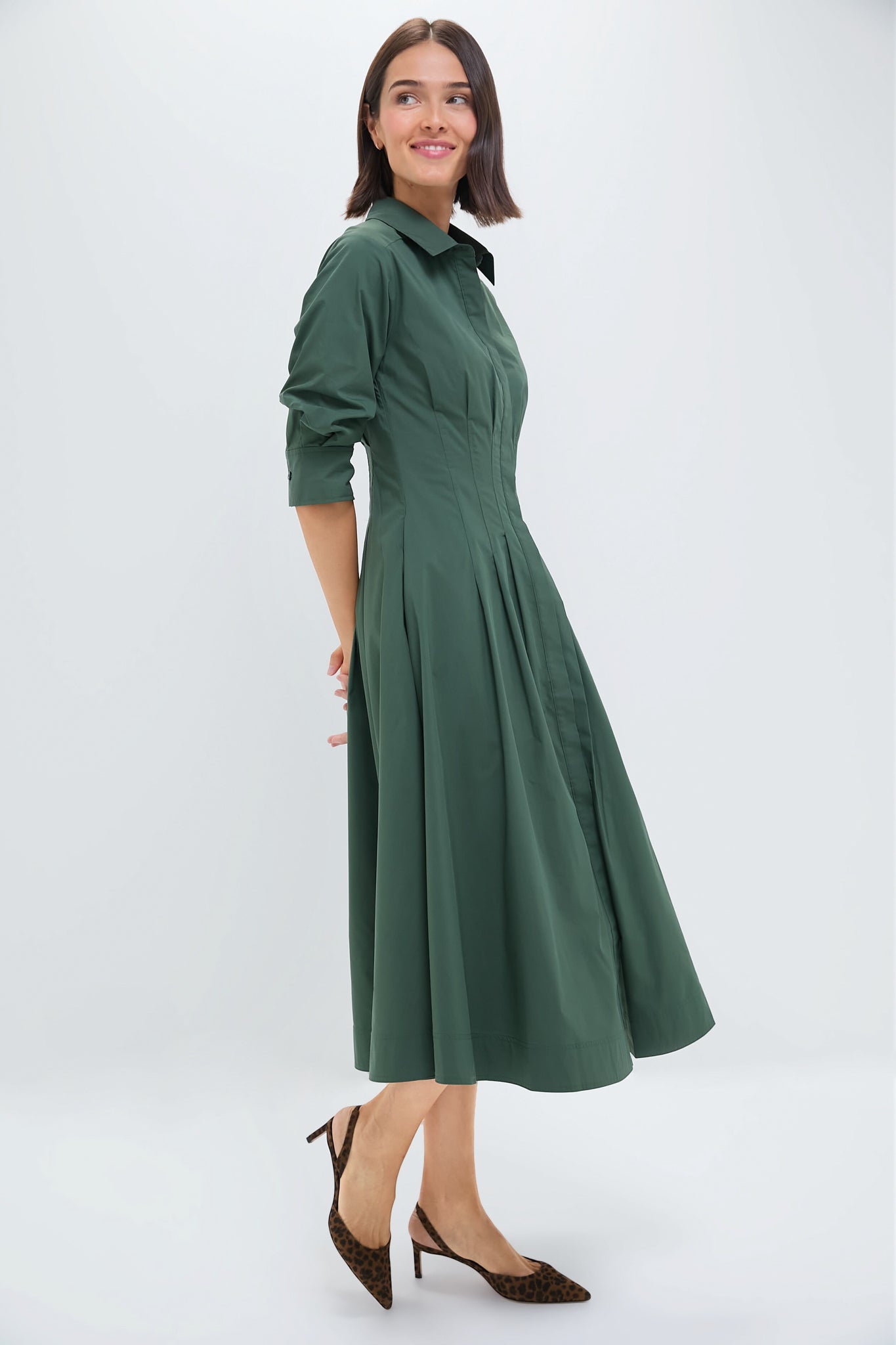 Botanical Jazz Pintuck Midi Dress - Floral Print Summer Dress for Women | Perfect for Garden Parties, Brunch Dates & Casual Outings