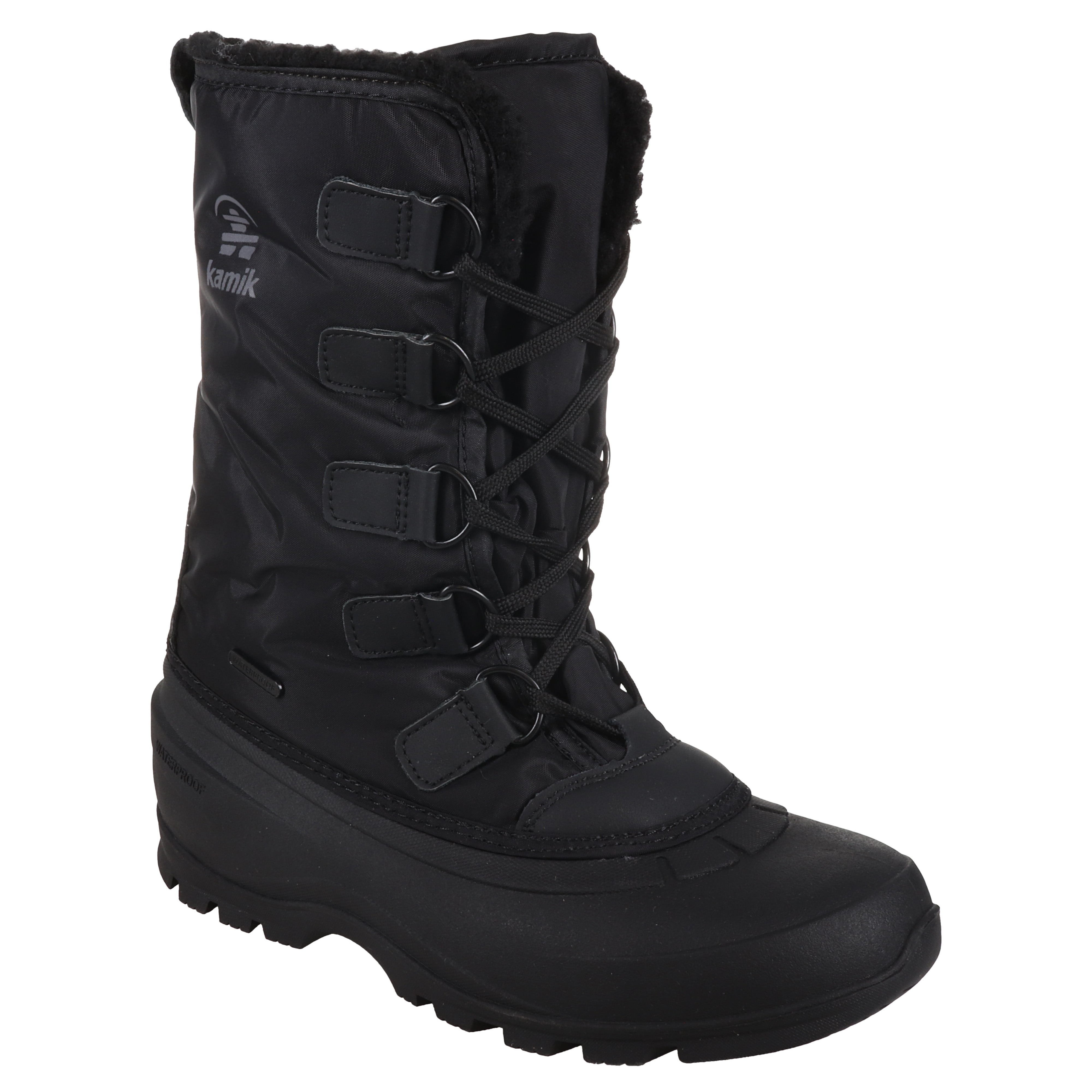 Kamik Billie Black Women's Winter Boots - Waterproof, Insulated Snow Boots for Cold Weather, Hiking & Outdoor Activities
