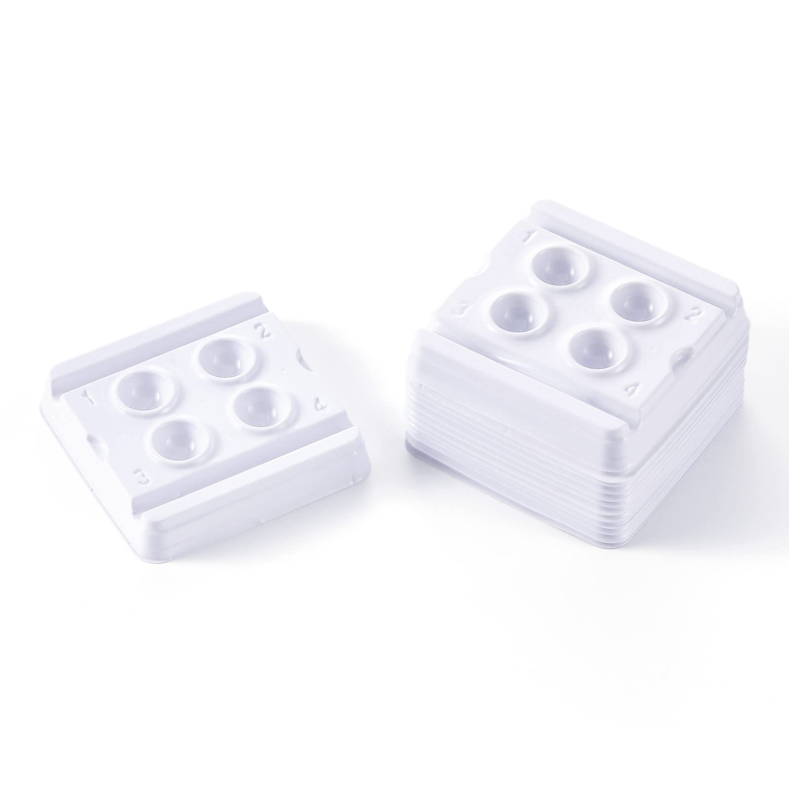 JMU 200 Pcs Disposable Dental Mixing Wells - 4 Well Mini Mixing Trays for Dentists | Ideal for Dental Procedures, Teeth Whitening & Composite Filling Applications