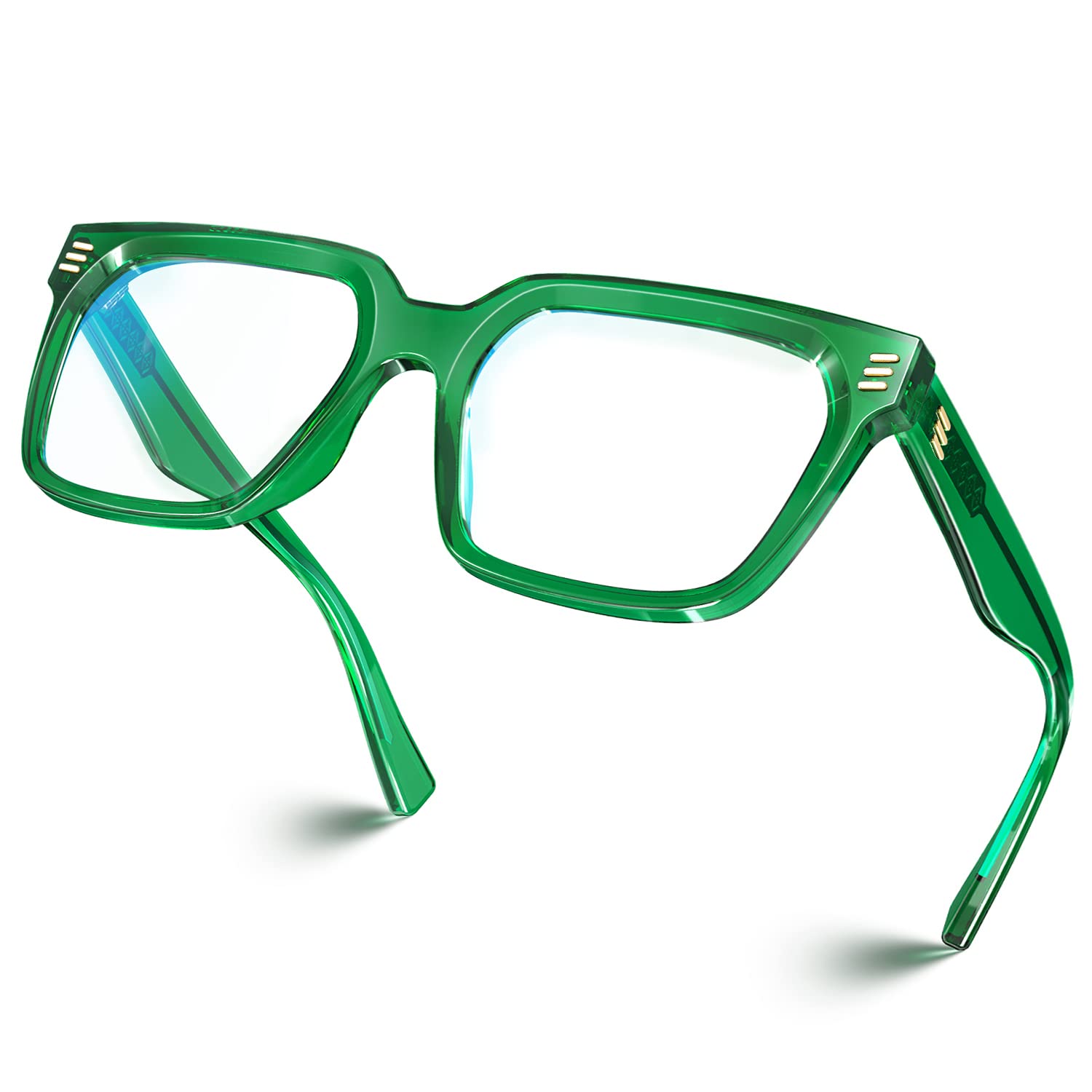 VISOONE TR90 Blue Light Blocking Glasses - Rectangle Computer Glasses for Women & Men - Anti Eyestrain for Digital Screens - Perfect for Office Work & Gaming