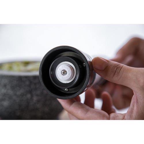 Premium COLE & MASON Derwent Gunmetal Salt Grinder - Adjustable Ceramic Mechanism for Gourmet Cooking, Perfect for Kitchen, Dining Table & Restaurant Use