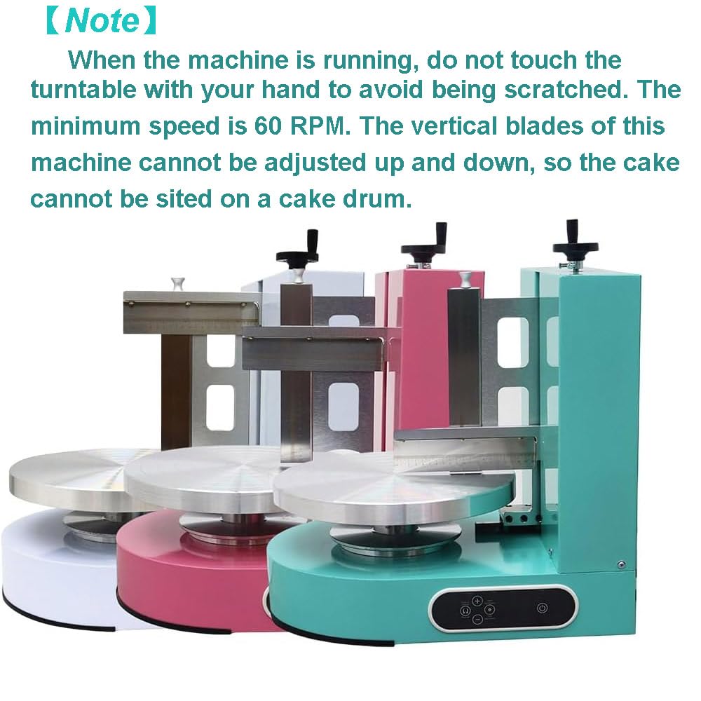 110V Pink Cake Decorating Machine - 4 to 12 Inch Cake Coating & Smoothing Tool with Waterproof LCD Display, Stainless Steel Spatula & Leak-Proof Plug | Perfect for Bakeries, Wedding Cakes & Home Baking Decorations