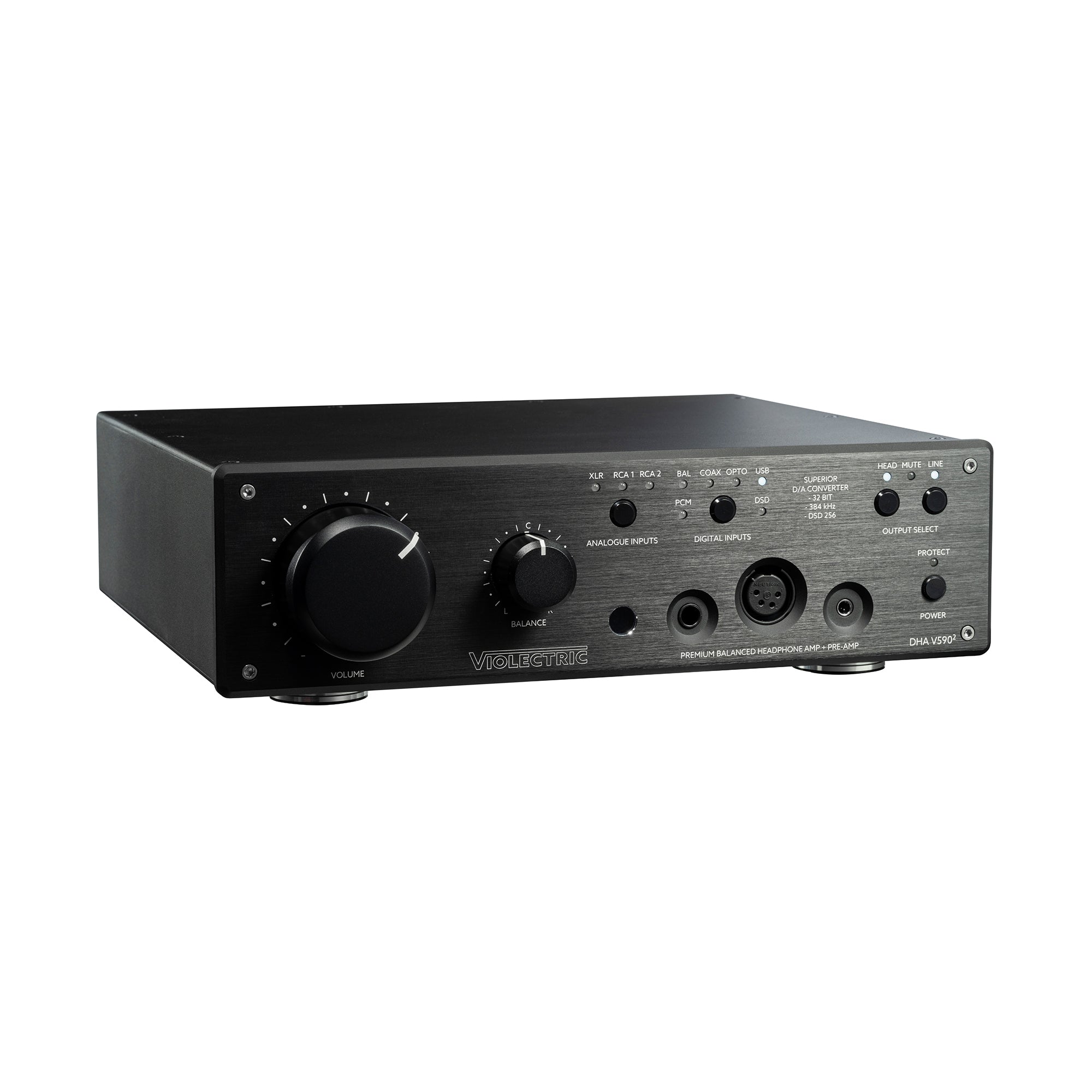 Violectric DHA V590² Balanced Headphone Amplifier & DAC - High-End Audio Equipment for Audiophiles, Studio Recording & Home Entertainment Systems