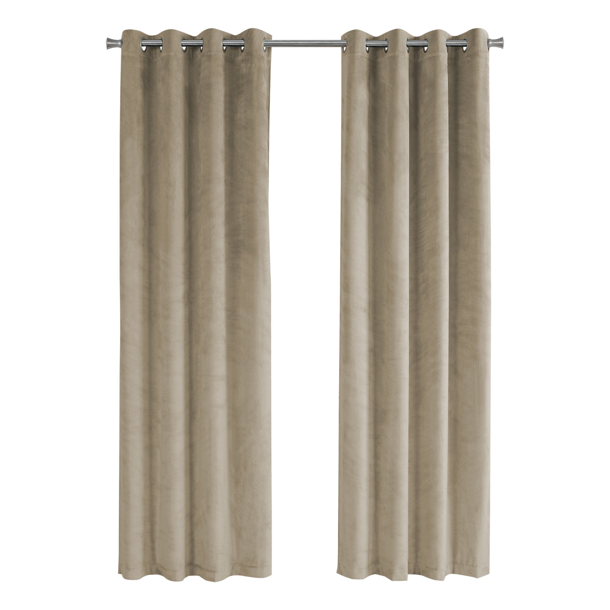 2Pcs Beige Blackout Curtain Panels 52