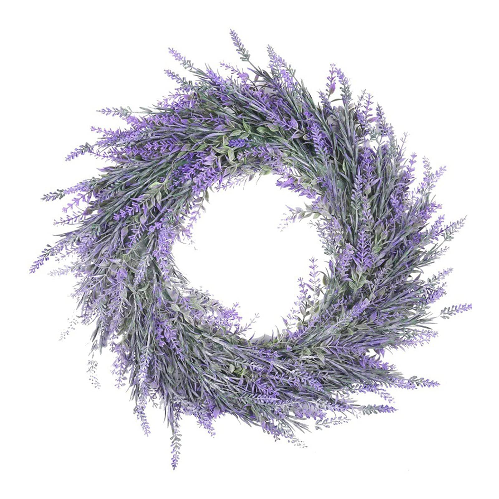 ZTGD Artificial Lavender Wreath - Realistic Purple Floral Hanging Decor for Front Door, Wall, Window - Home & Garden Decoration for Spring, Summer, Wedding, Party