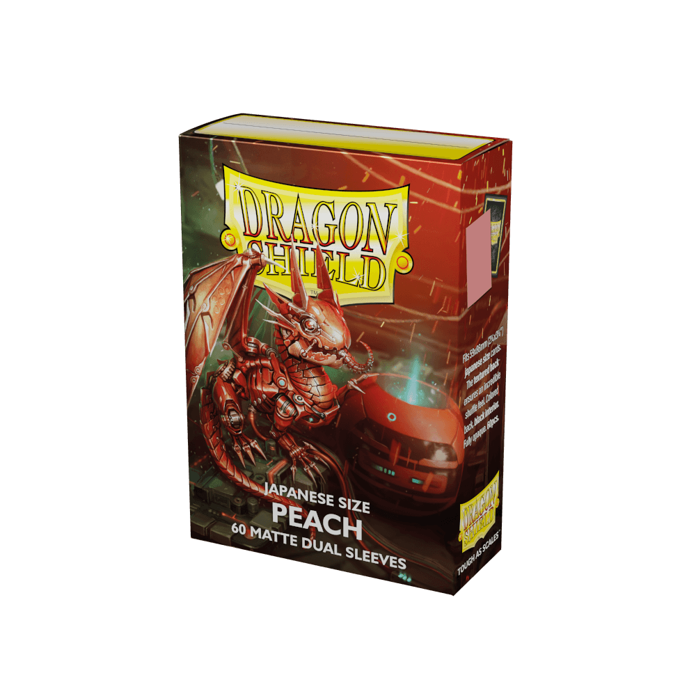 Dragon Shield Dual Matte Sleeves - Japanese Size (60pk) - Peach - Perfect for TCG Card Protection & Collecting | MTG, Yu-Gi-Oh!, Pokemon Card Sleeves